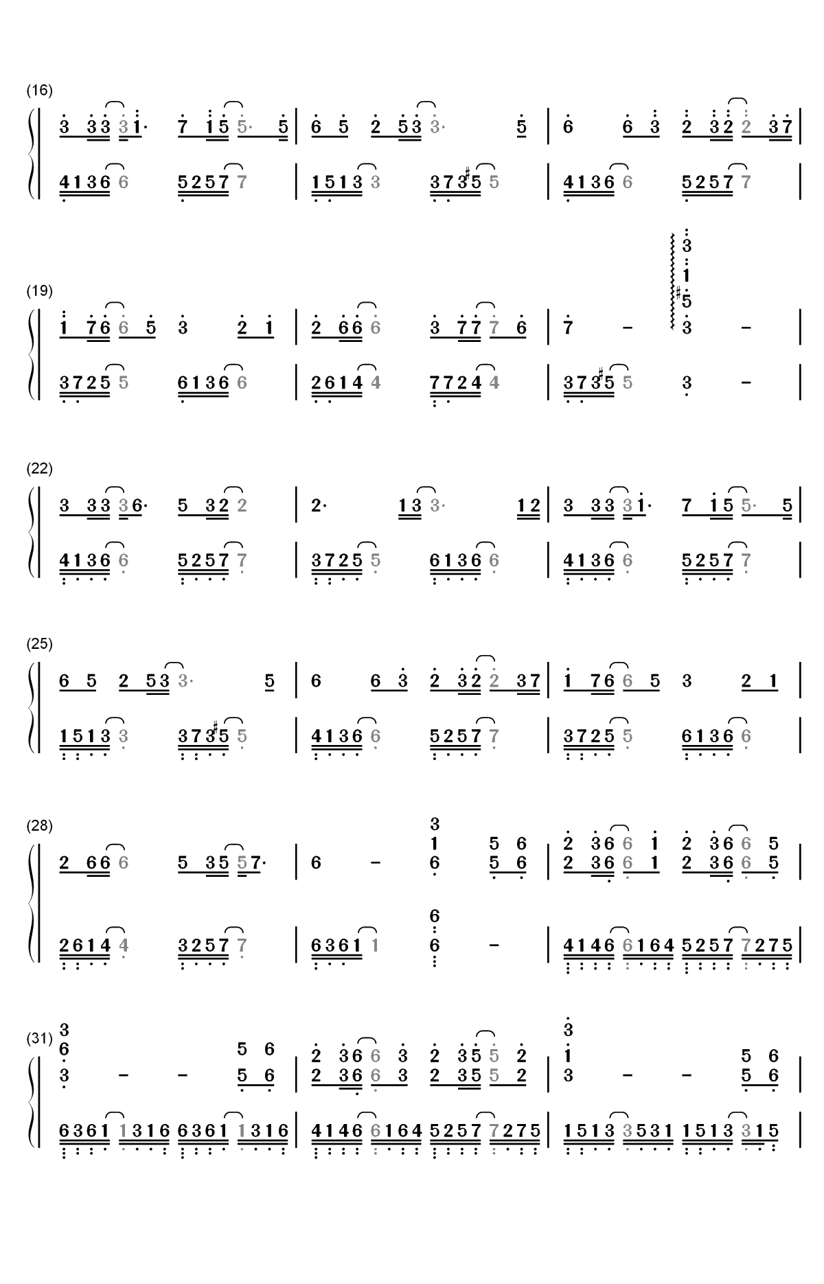 故城-腐草为萤双手简谱预览2