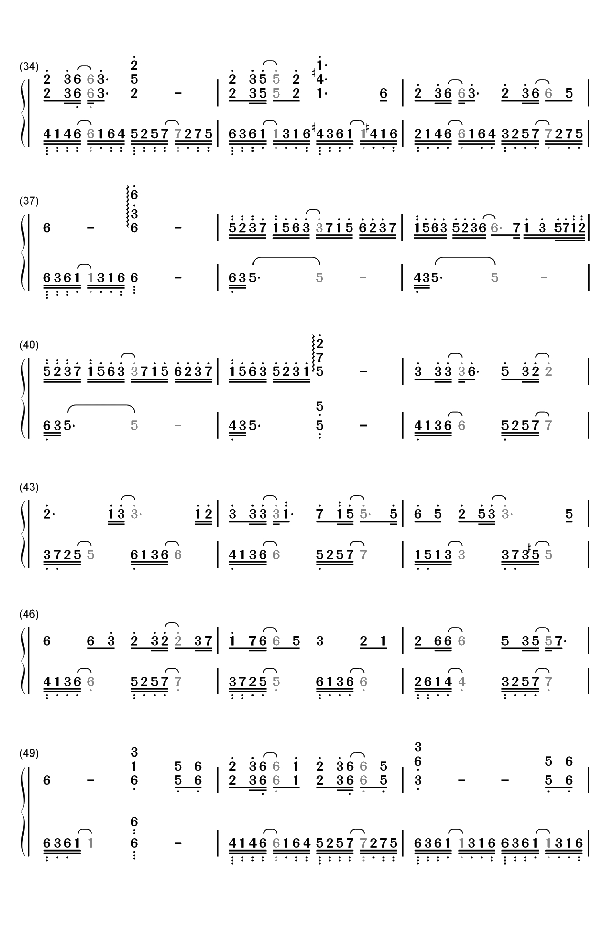 故城-腐草为萤双手简谱预览3