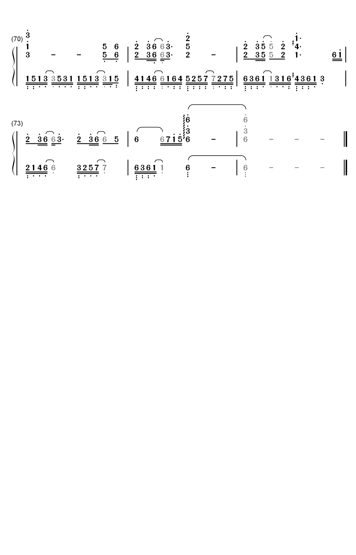故城-腐草为萤双手简谱预览5