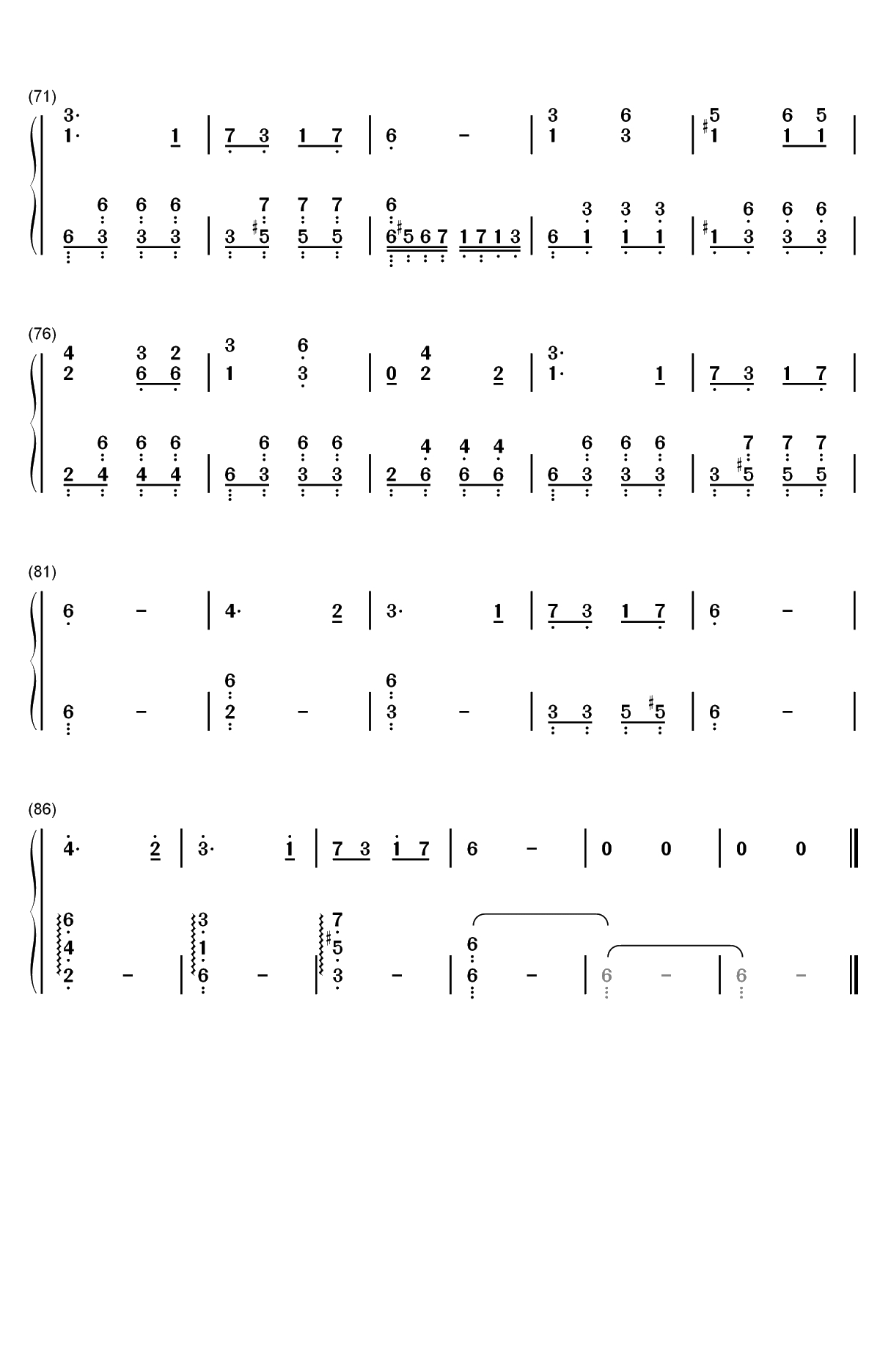 喀秋莎-完整版双手简谱预览4
