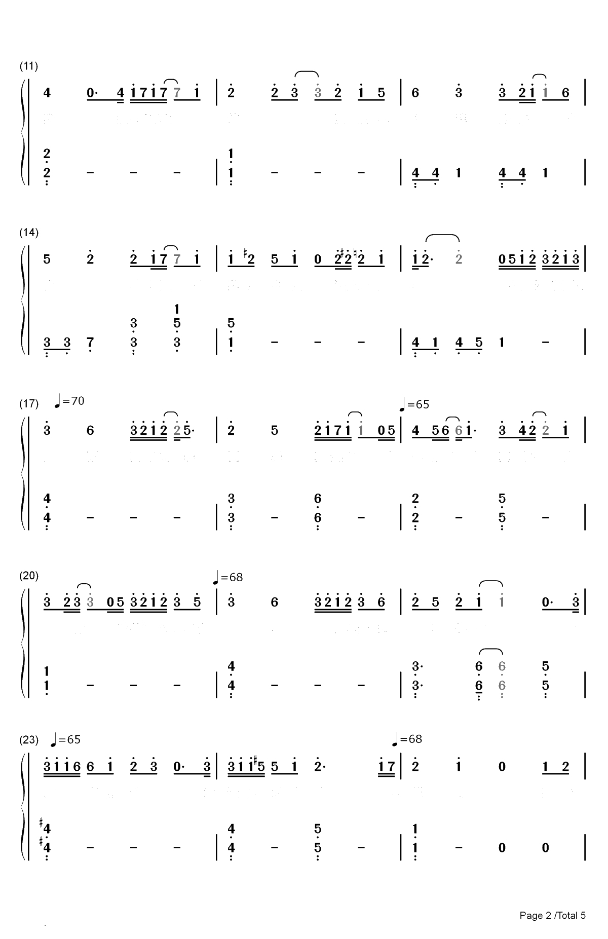 真相是真-阿鸣双手简谱预览2