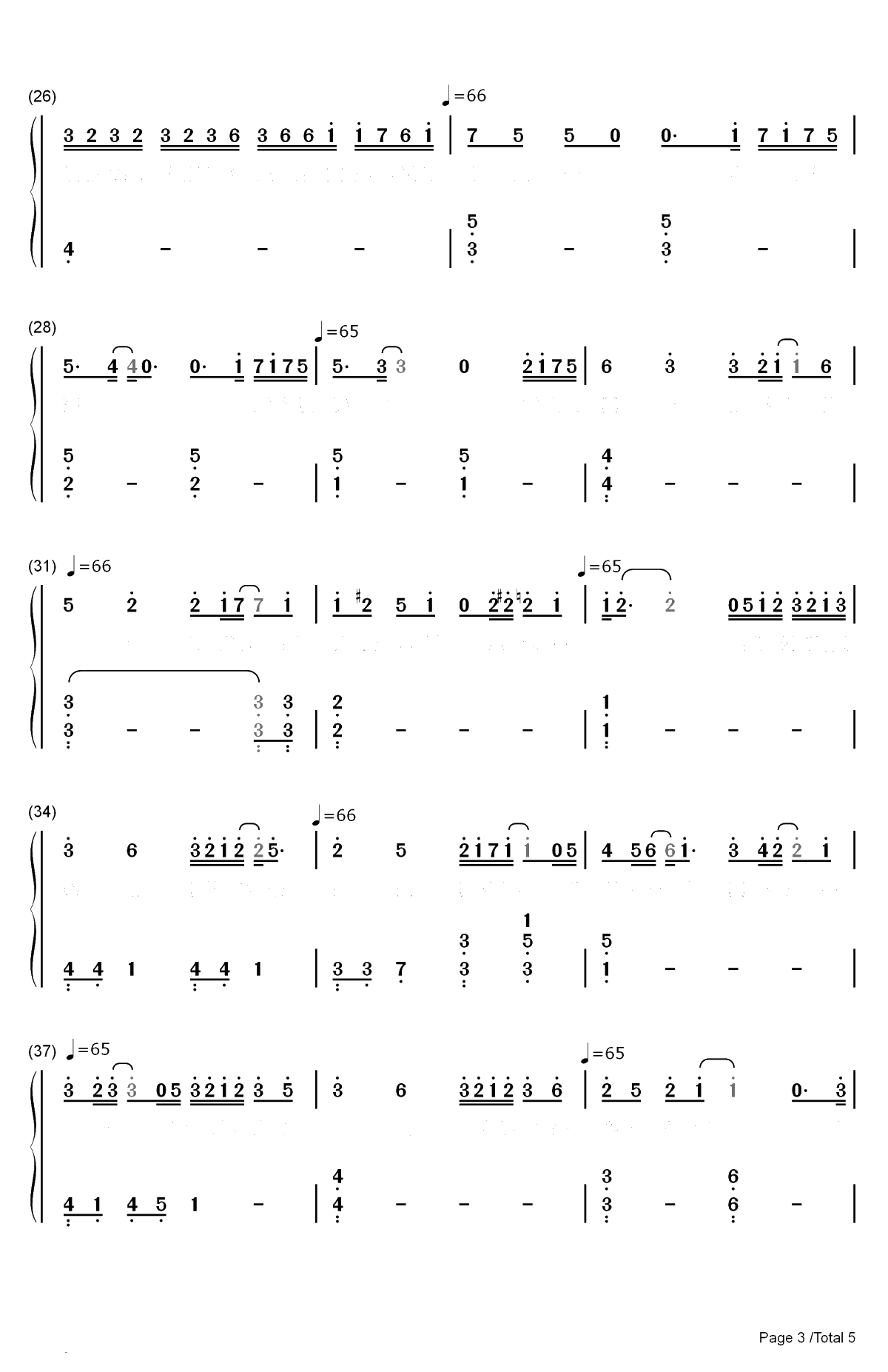 真相是真-阿鸣双手简谱预览3