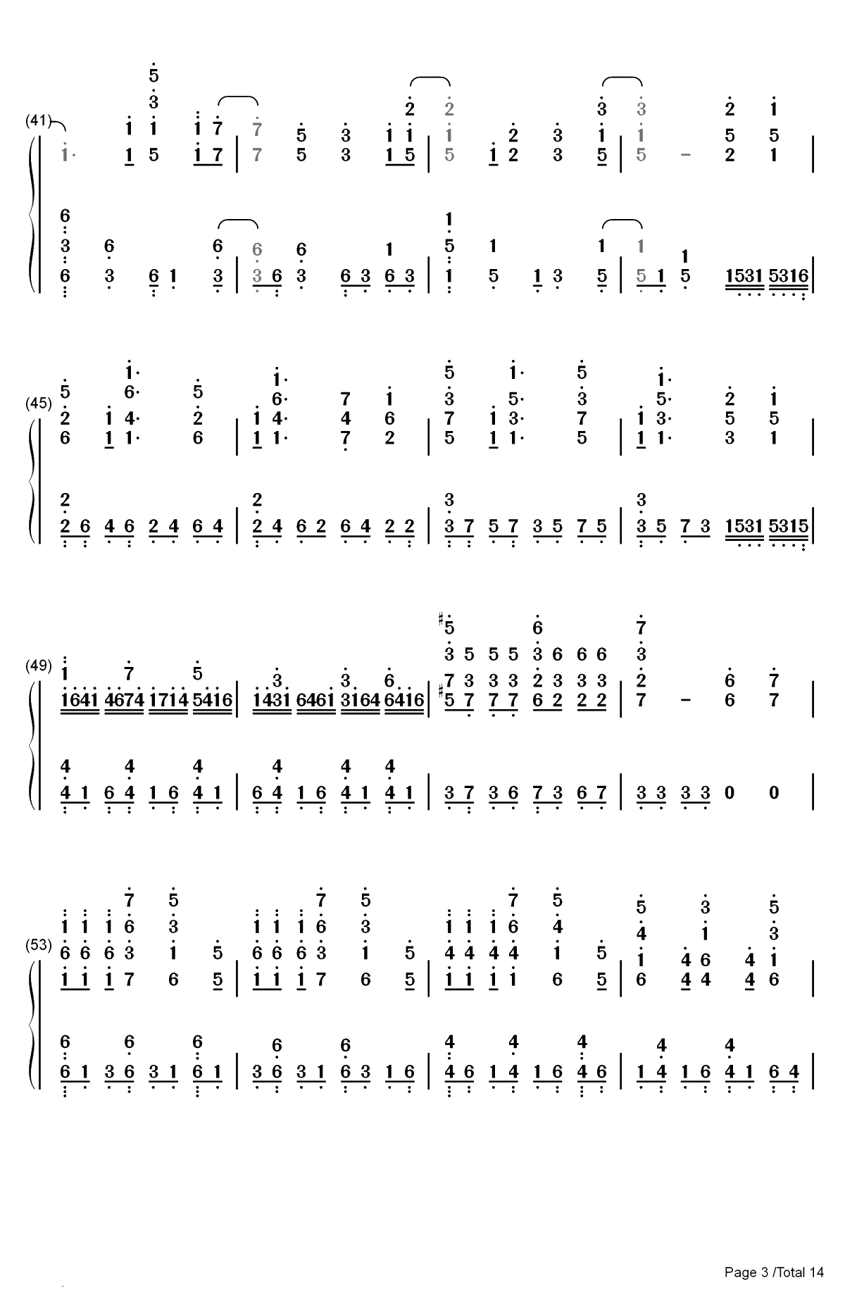 Neo-Aspect-BanG Dream OST双手简谱预览3