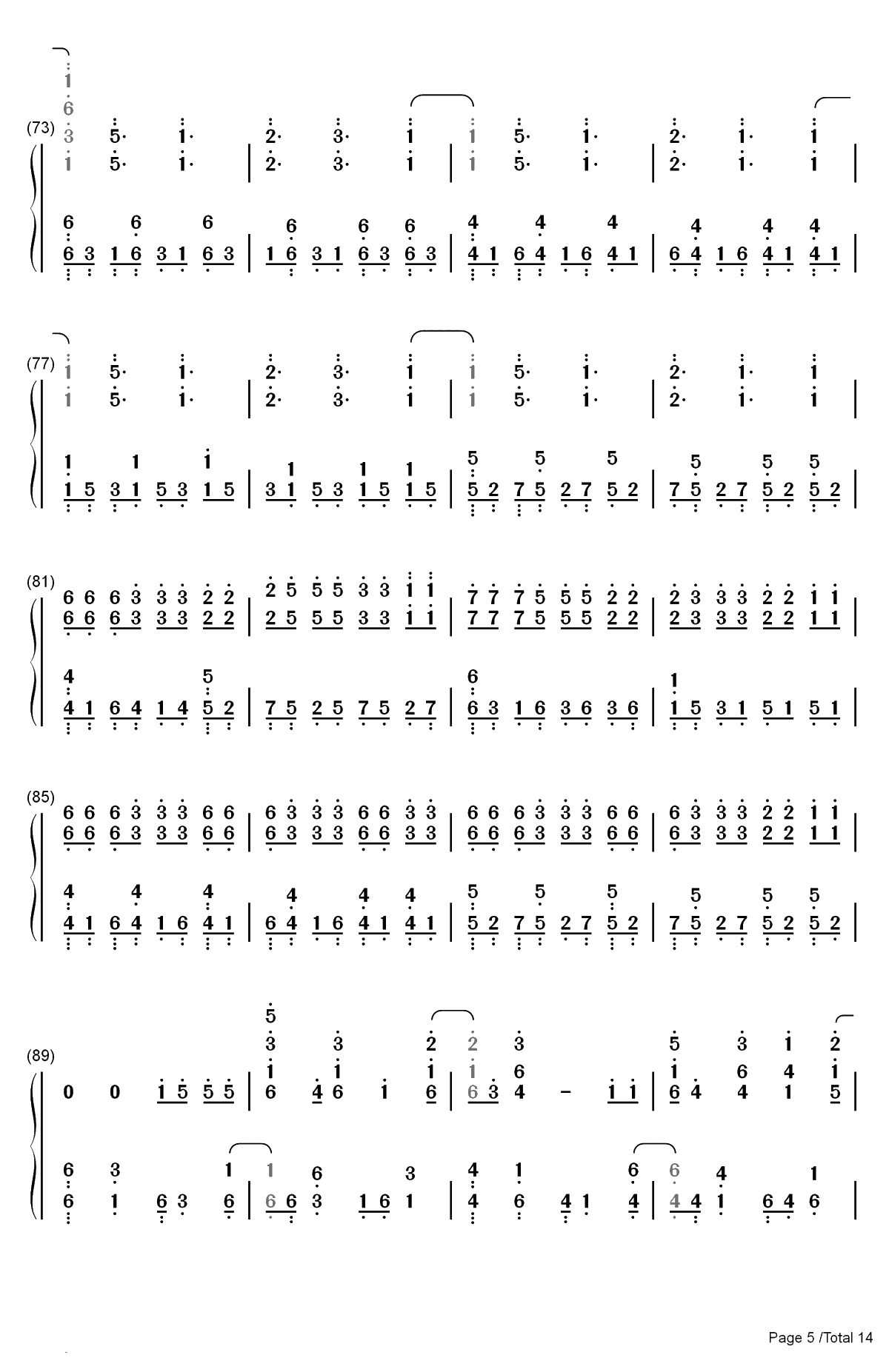 Neo-Aspect-BanG Dream OST双手简谱预览5