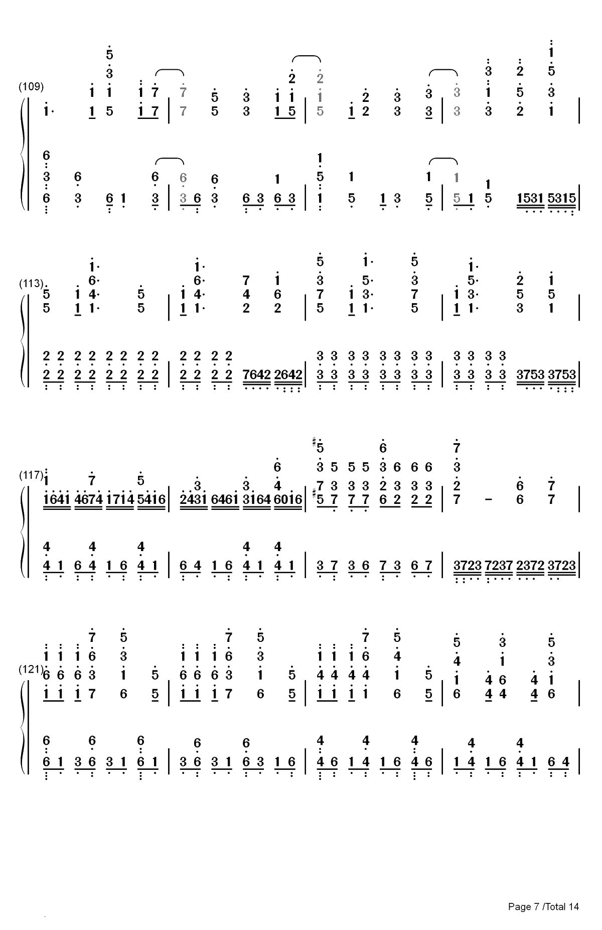 Neo-Aspect-BanG Dream OST双手简谱预览7