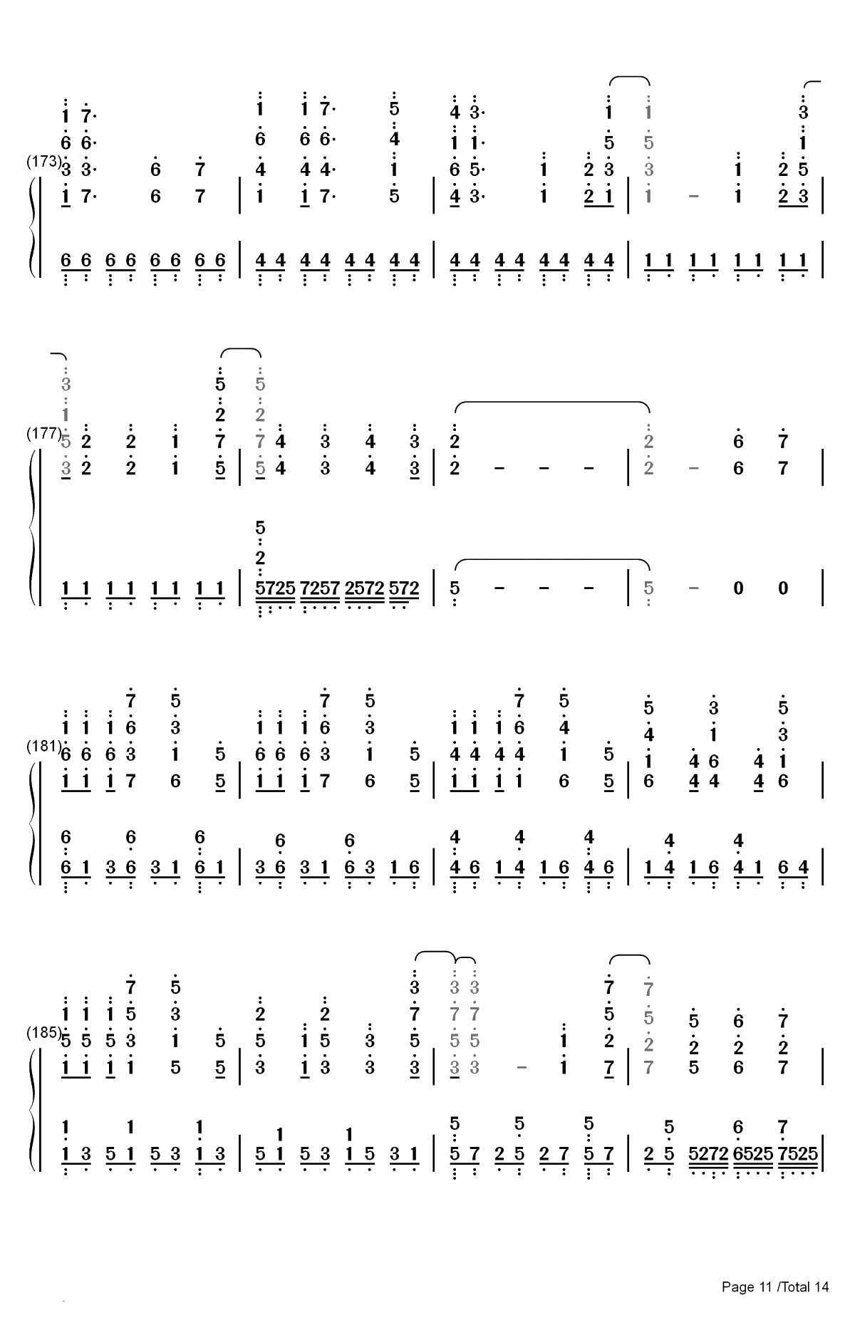 Neo-Aspect-BanG Dream OST双手简谱预览11