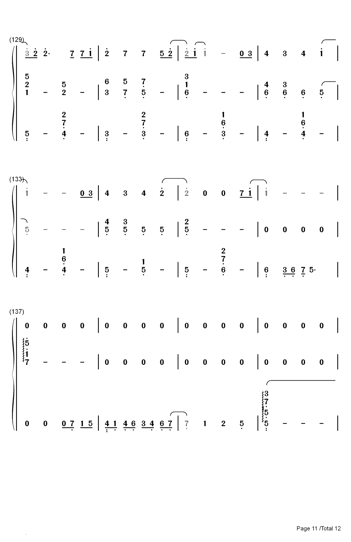 慢慢走-上瘾片尾曲双手简谱预览11