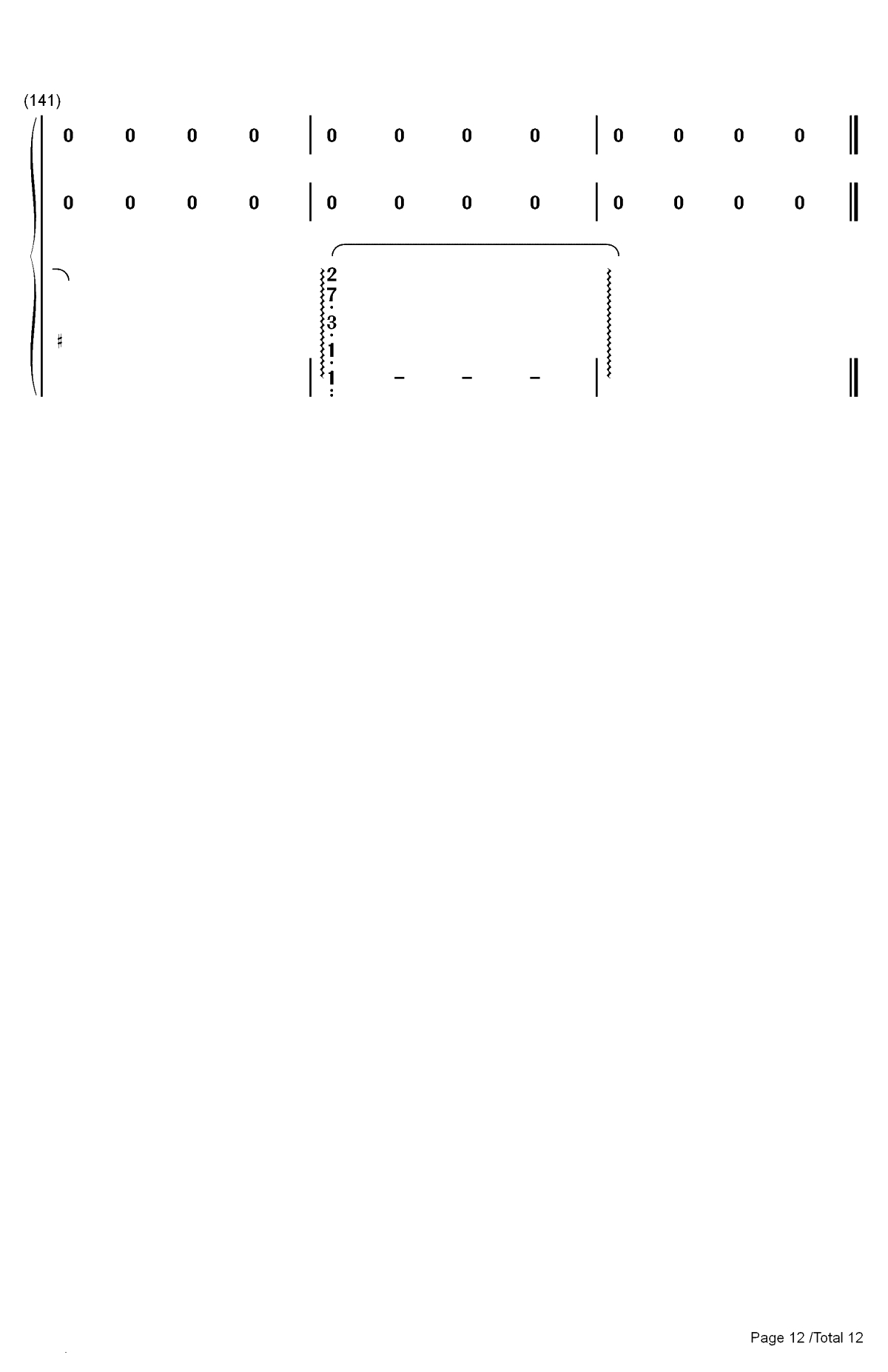 慢慢走-上瘾片尾曲双手简谱预览12