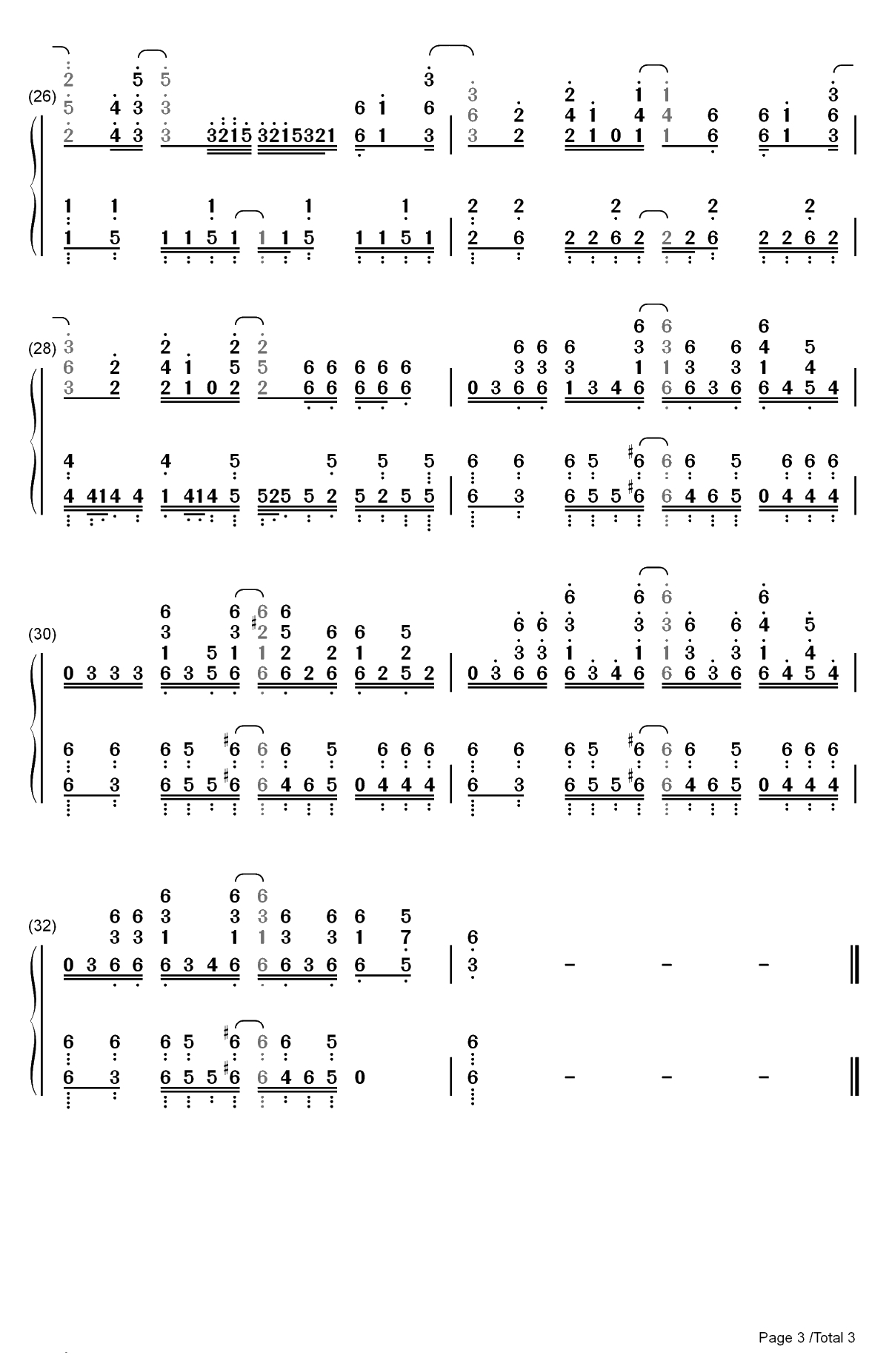 Shadow is the Light-科学一方通行OP双手简谱预览3
