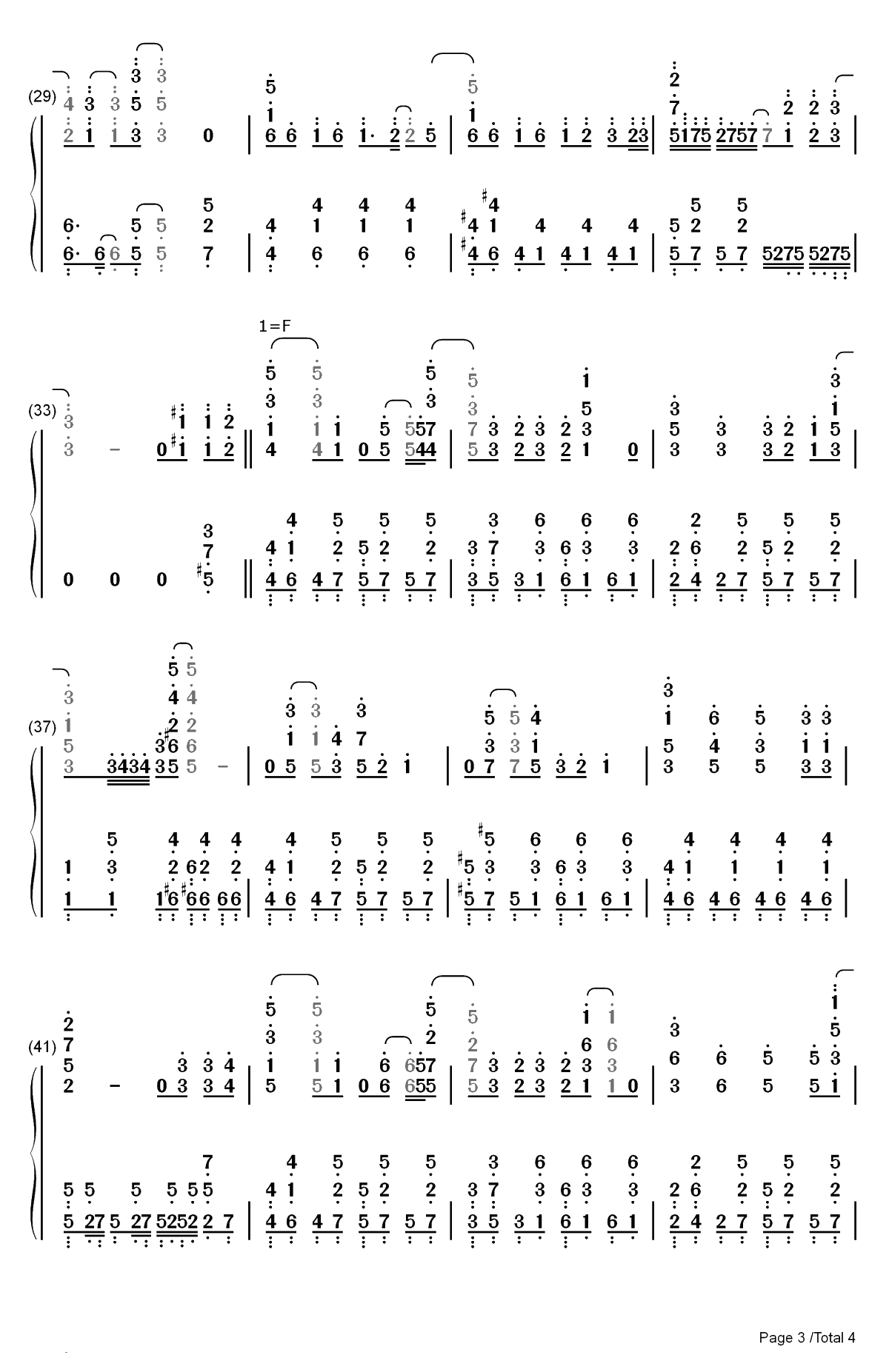 ダイスキ-只要长得可爱即使是变态你也喜欢吗OP双手简谱预览3