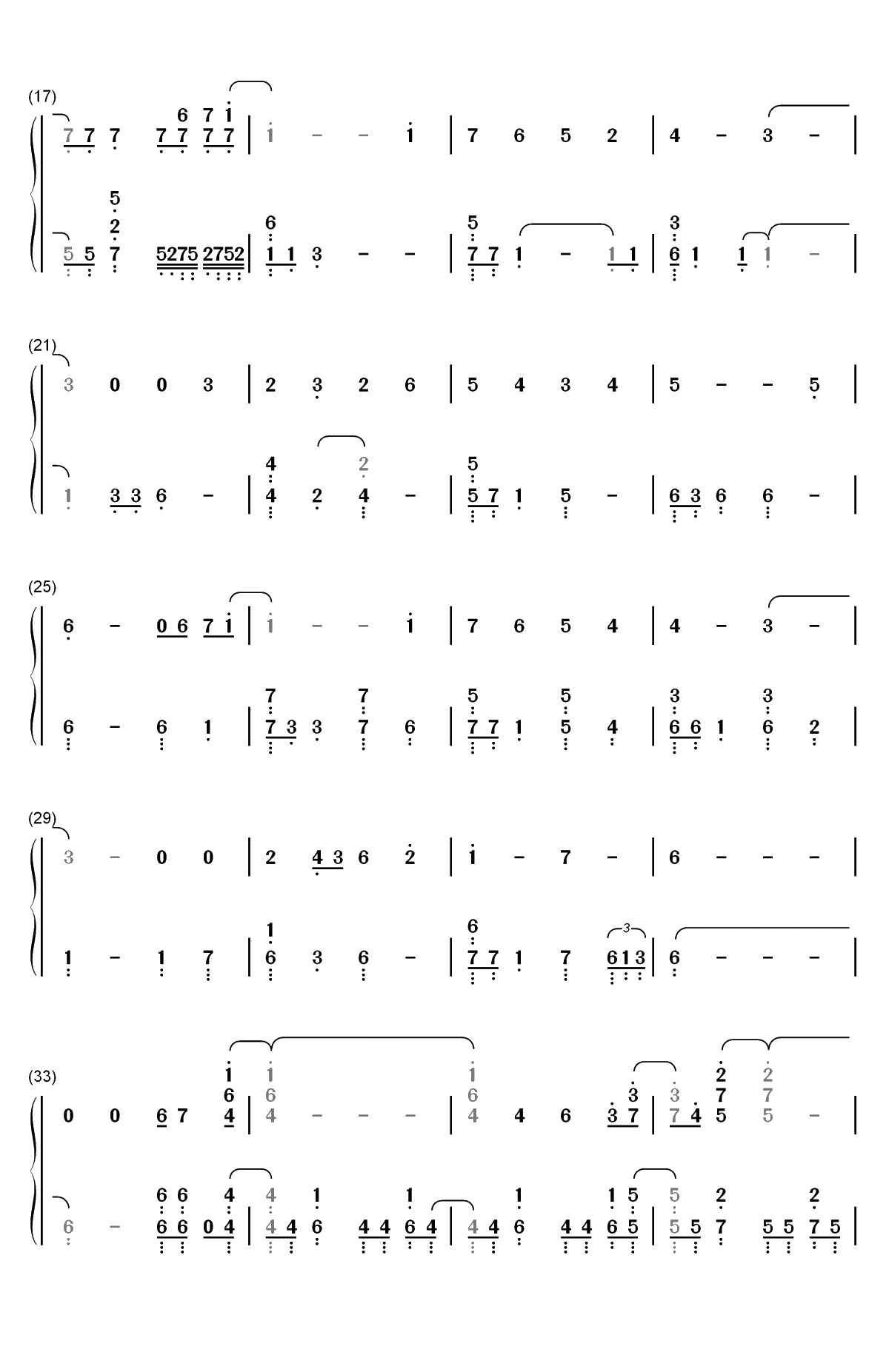 Connected-COP CRAFT ED双手简谱预览2