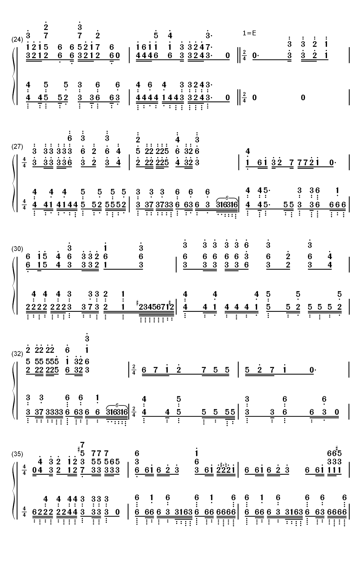 Amadeus-命运石之门0插曲双手简谱预览3