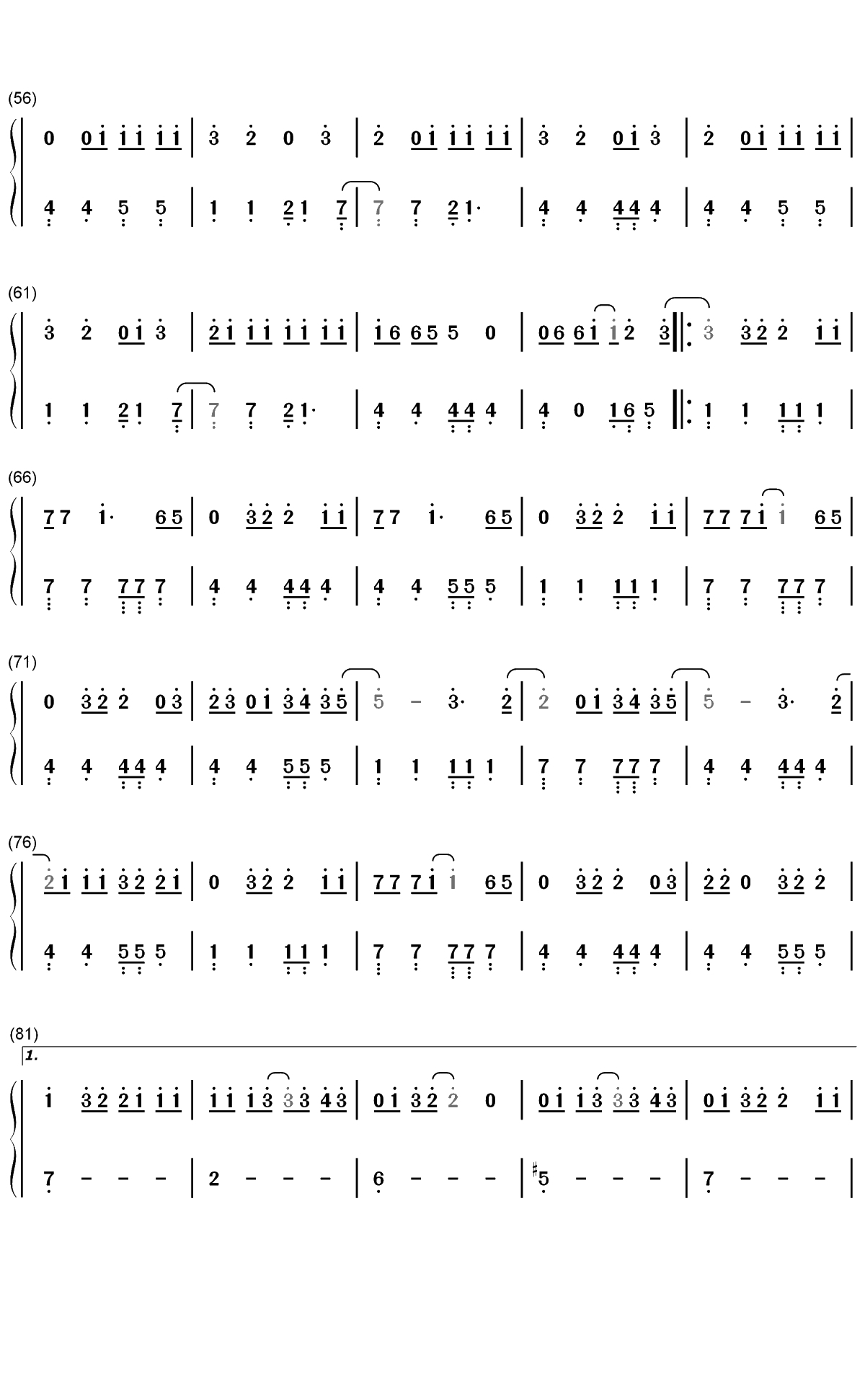 Circles-Post Malone双手简谱预览3