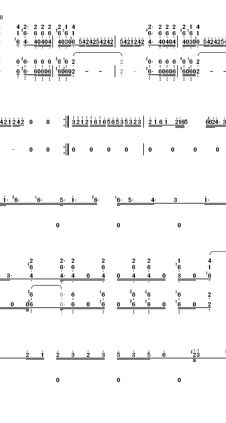 Africa-Toto双手简谱预览3