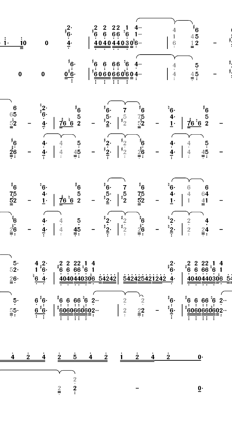Africa-Toto双手简谱预览4