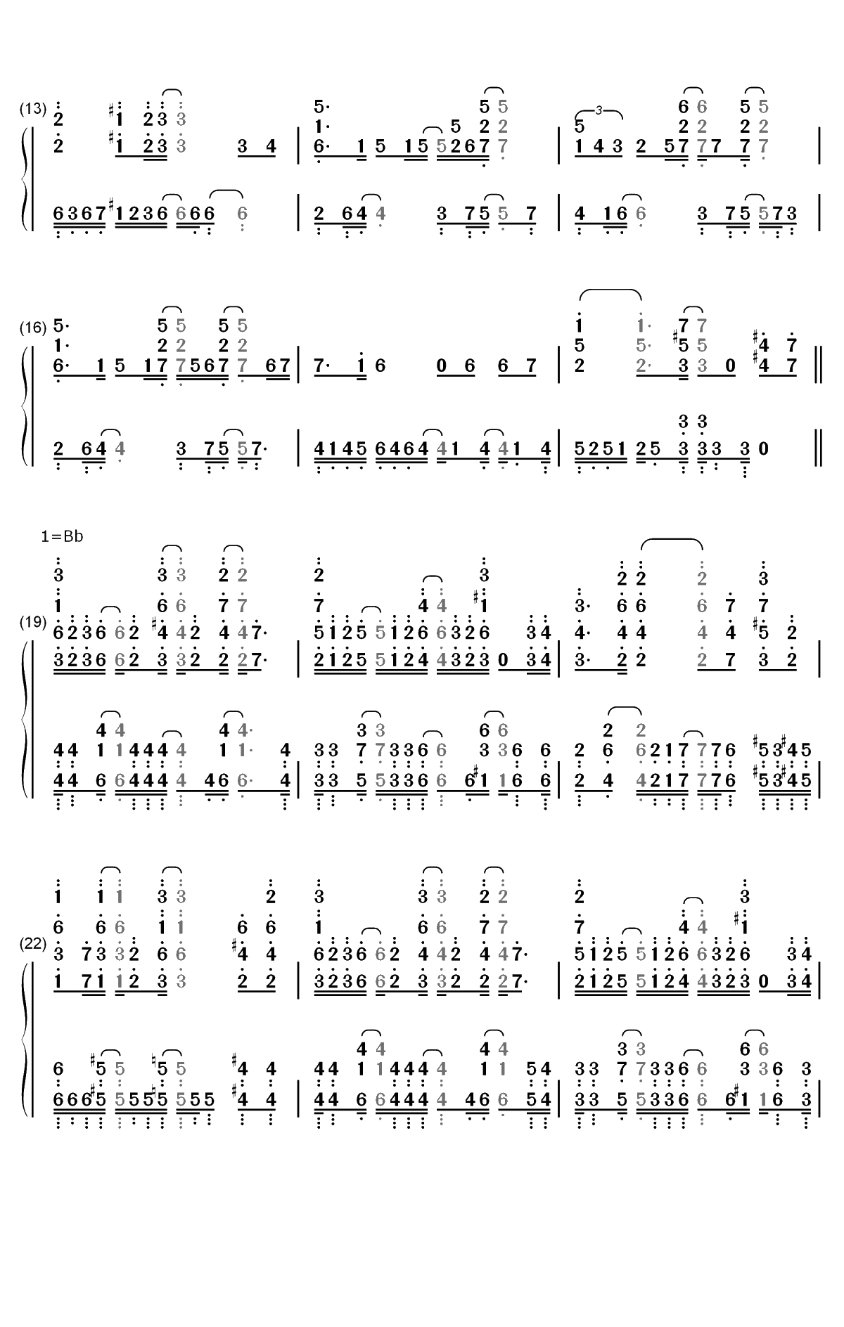 Philosophyz-Rewrite OP双手简谱预览2