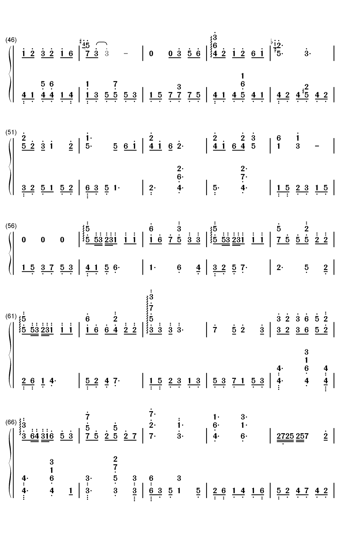 月球-银临双手简谱预览3