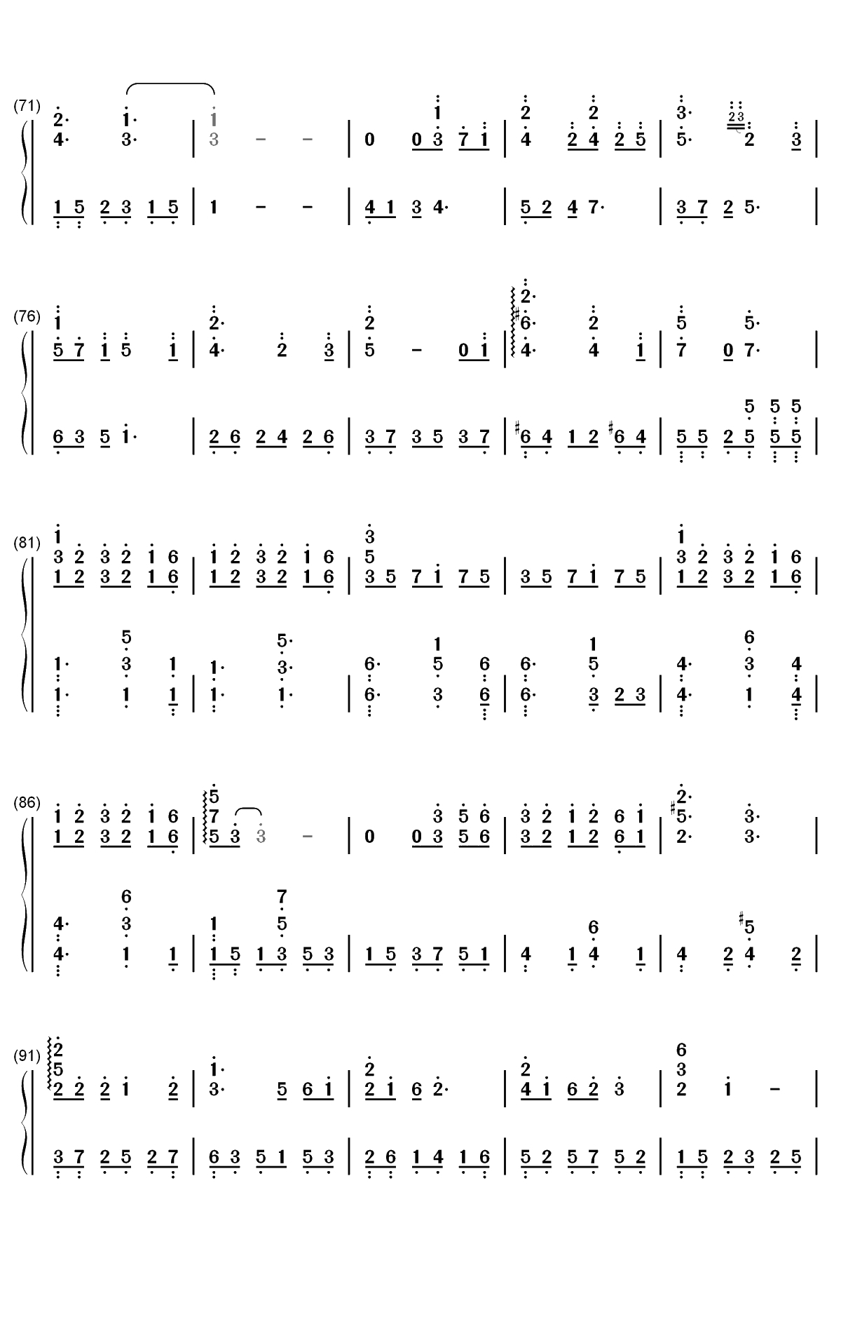 月球-银临双手简谱预览4