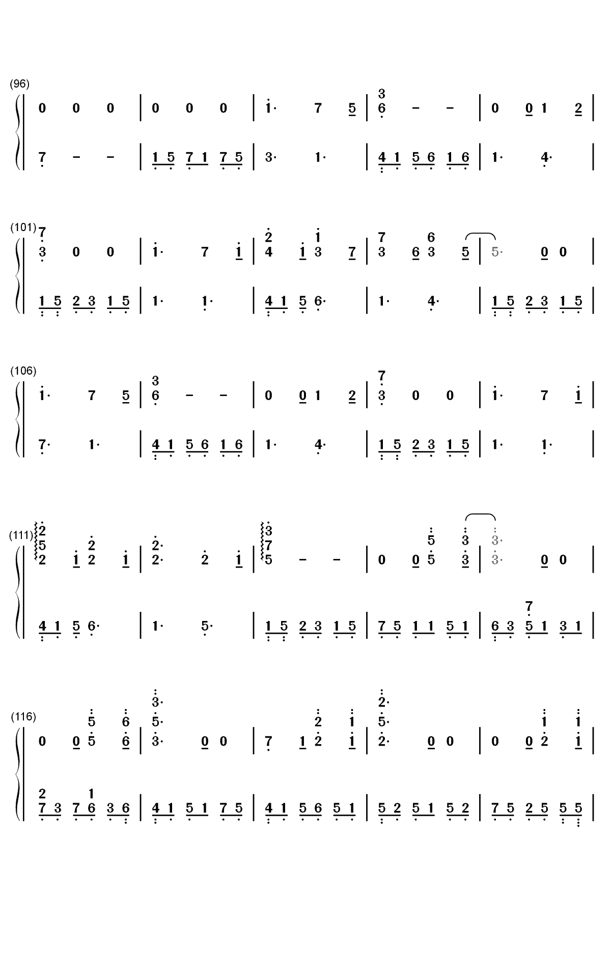 月球-银临双手简谱预览5
