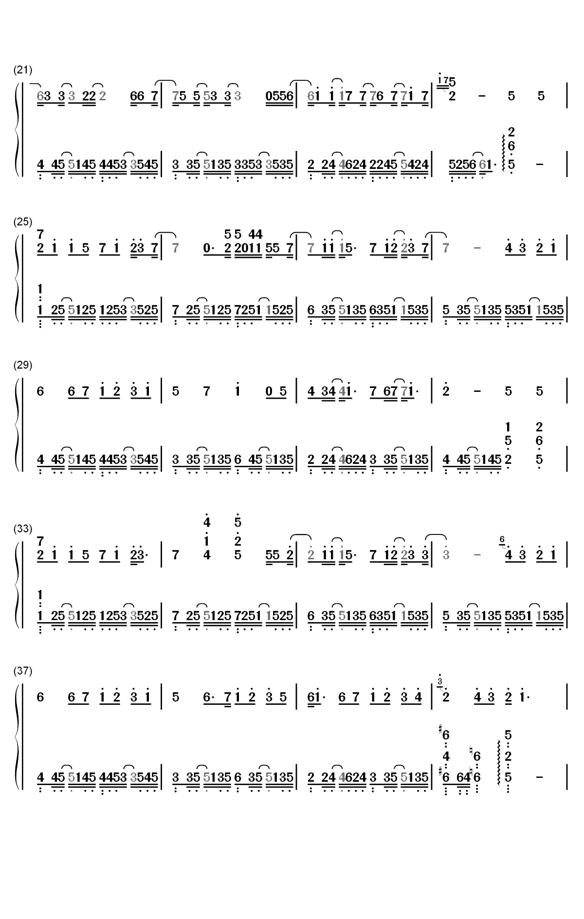 对的时间点-动人旋律谱写时间与生命的感动双手简谱预览2