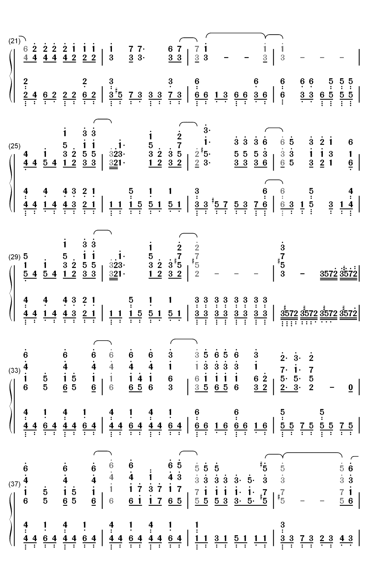 The Ballad of Mona Lisa-Mona Lisa双手简谱预览2