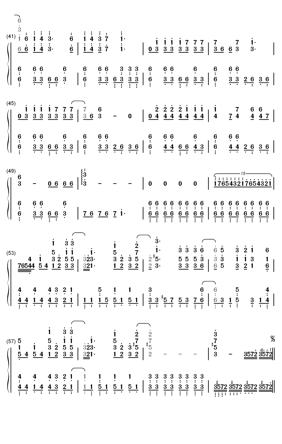 The Ballad of Mona Lisa-Mona Lisa双手简谱预览3