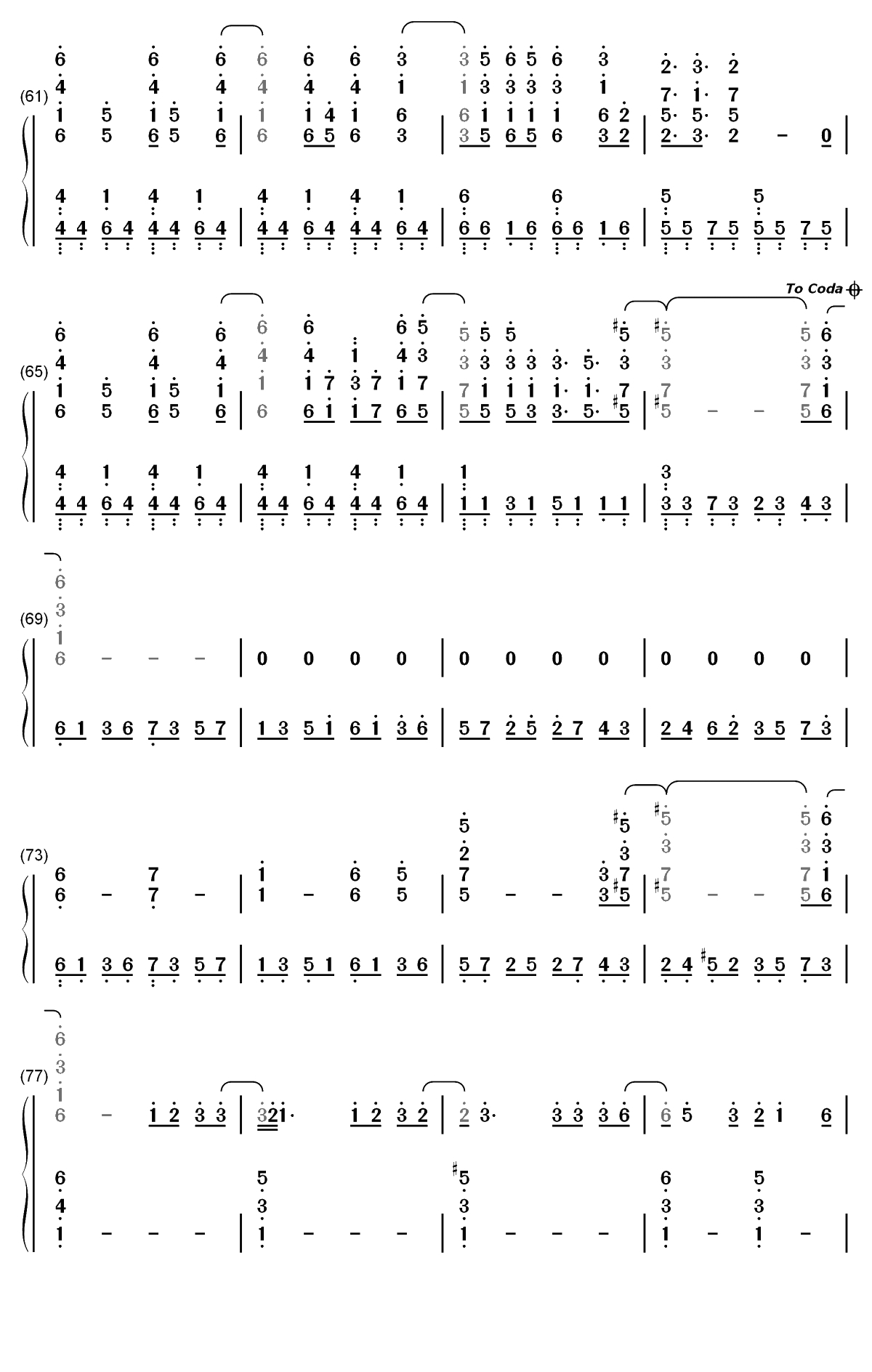 The Ballad of Mona Lisa-Mona Lisa双手简谱预览4