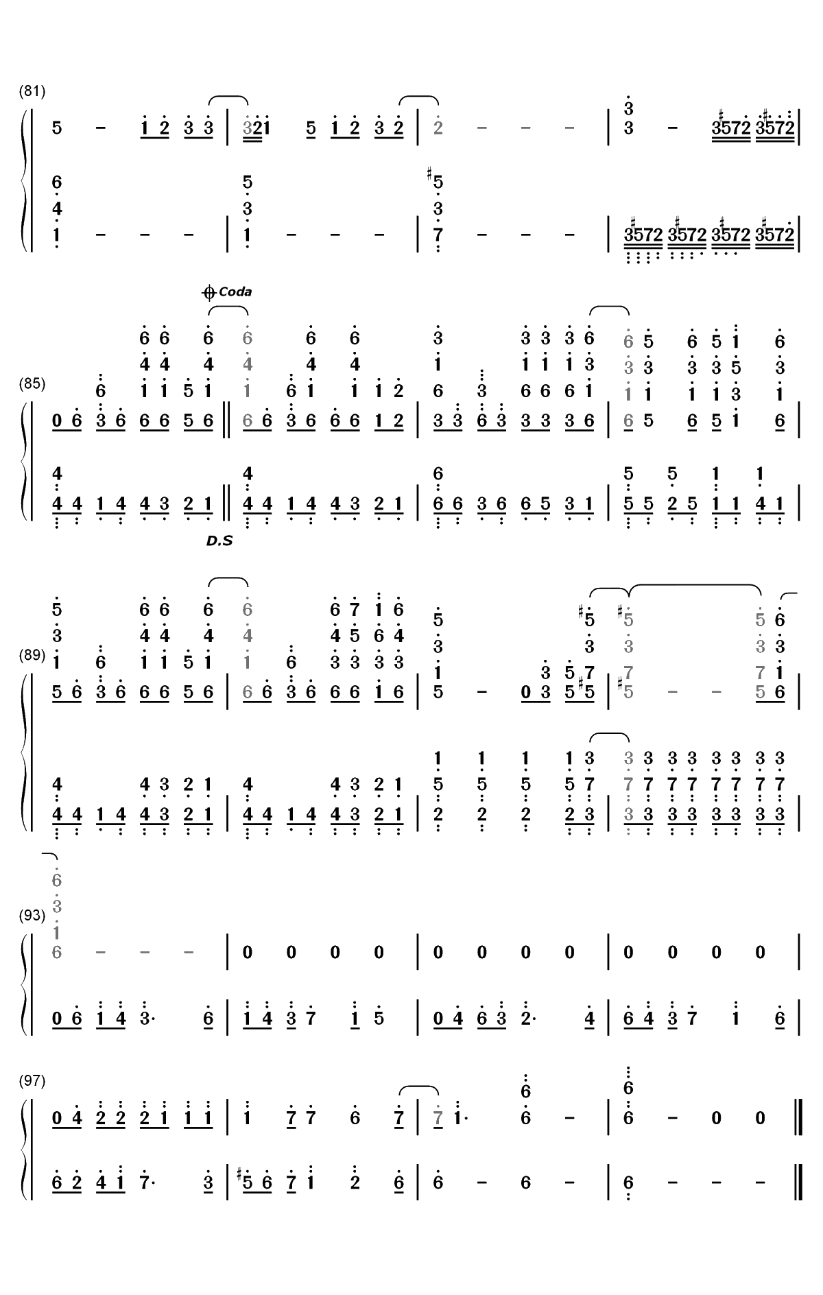 The Ballad of Mona Lisa-Mona Lisa双手简谱预览5