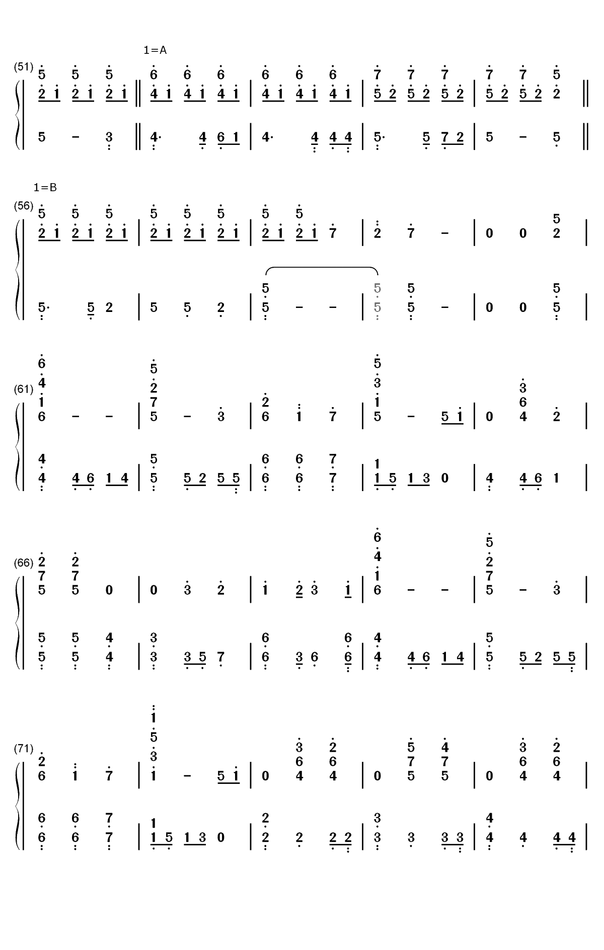 Fallin-Charlotte剧中歌双手简谱预览3