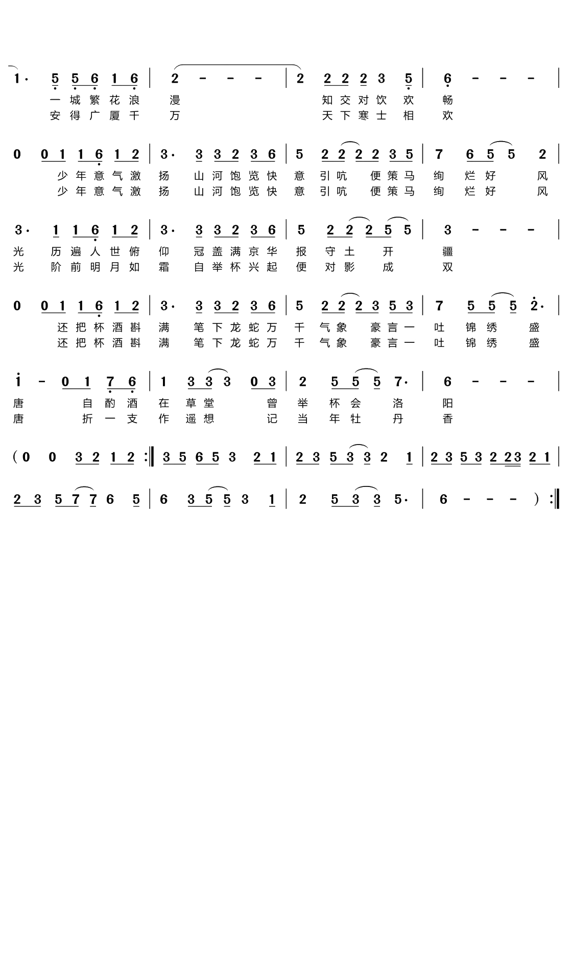 洛阳怀简谱-忘川风华录/洛天依演唱2