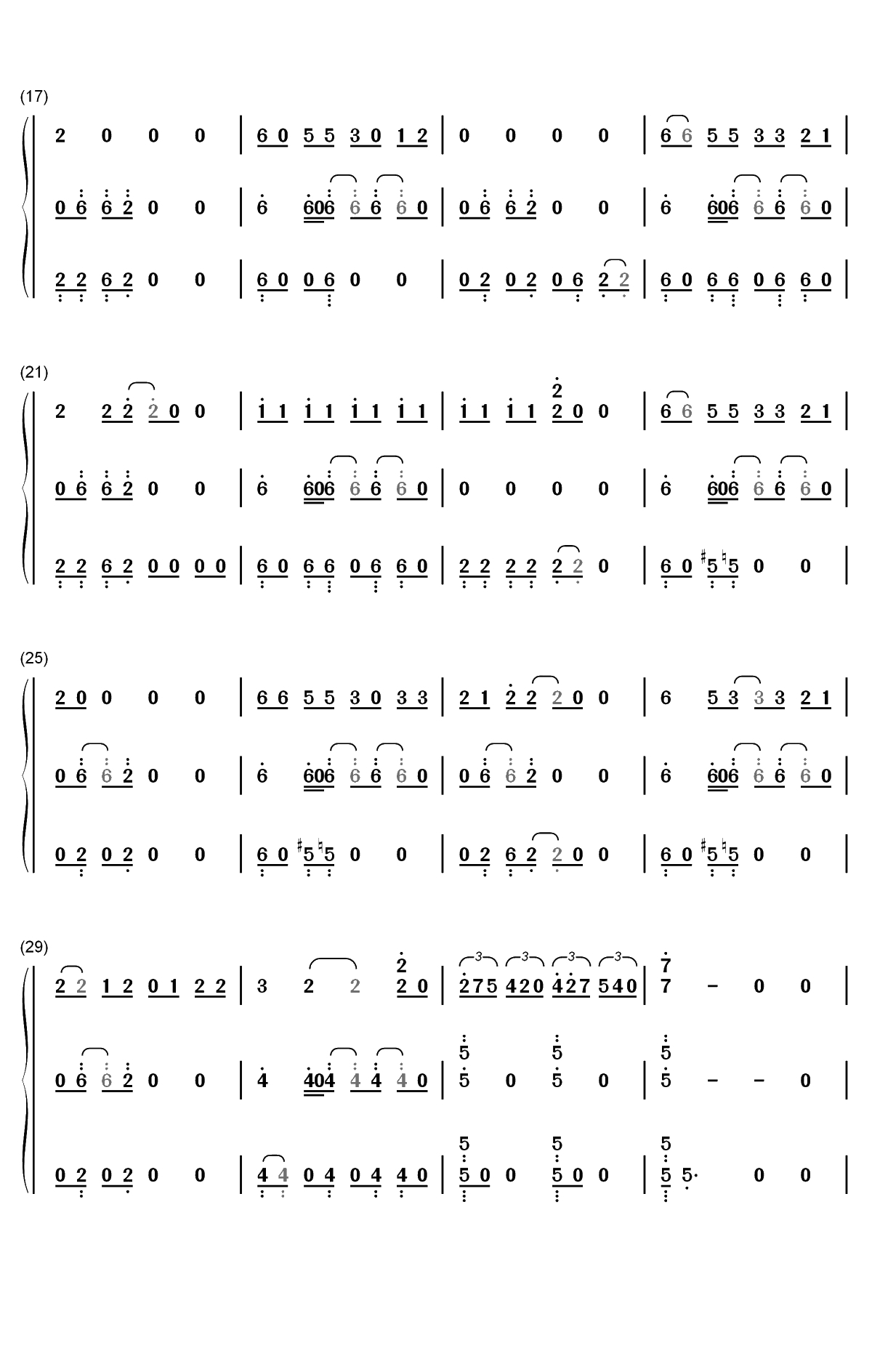 チカっとチカ千花っ♡-辉夜大小姐想让我告白天才们的恋爱头脑战OST双手简谱预览2