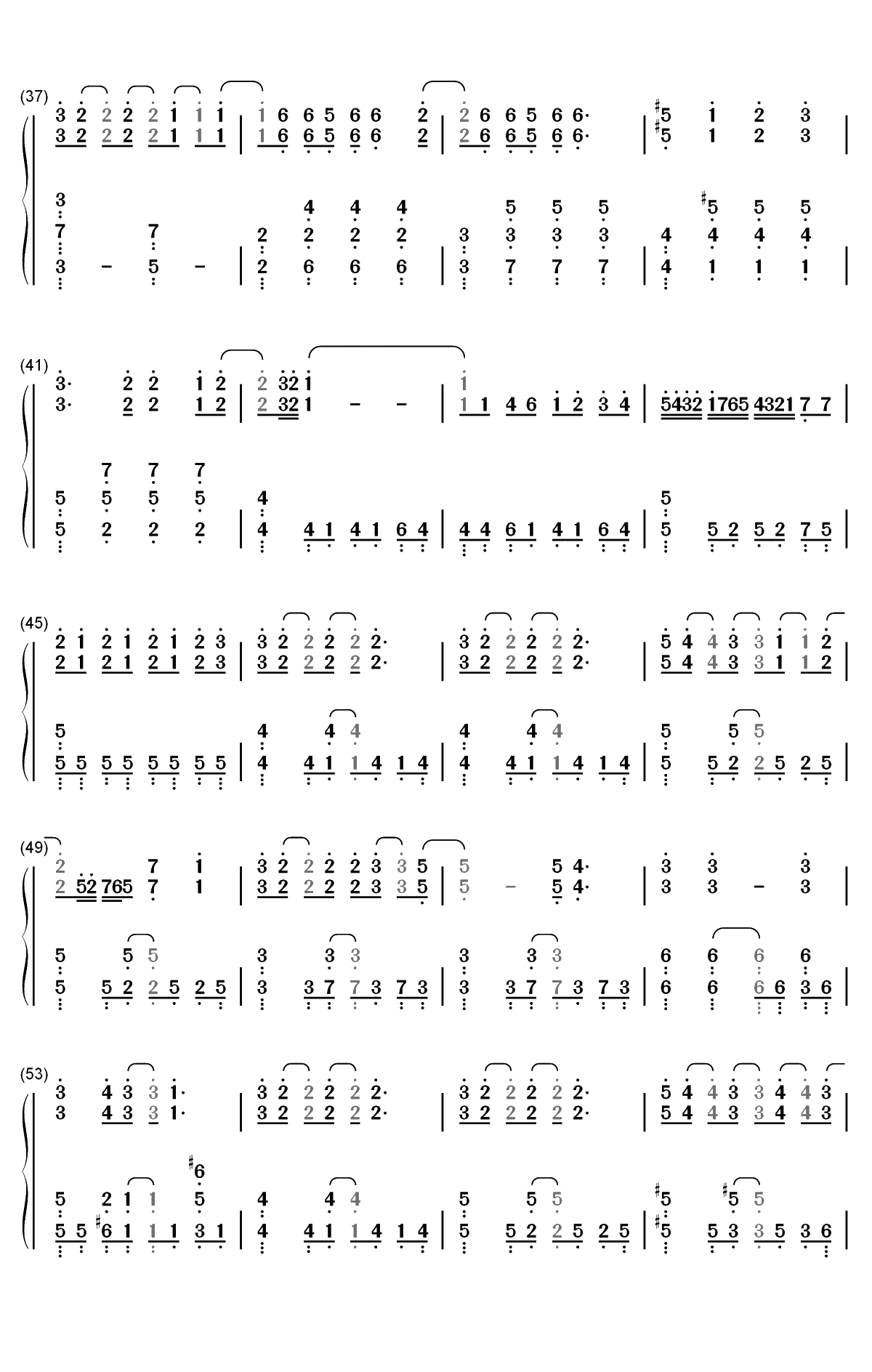 Resolution-刀剑神域 Alicization War of Underworld OP双手简谱预览3