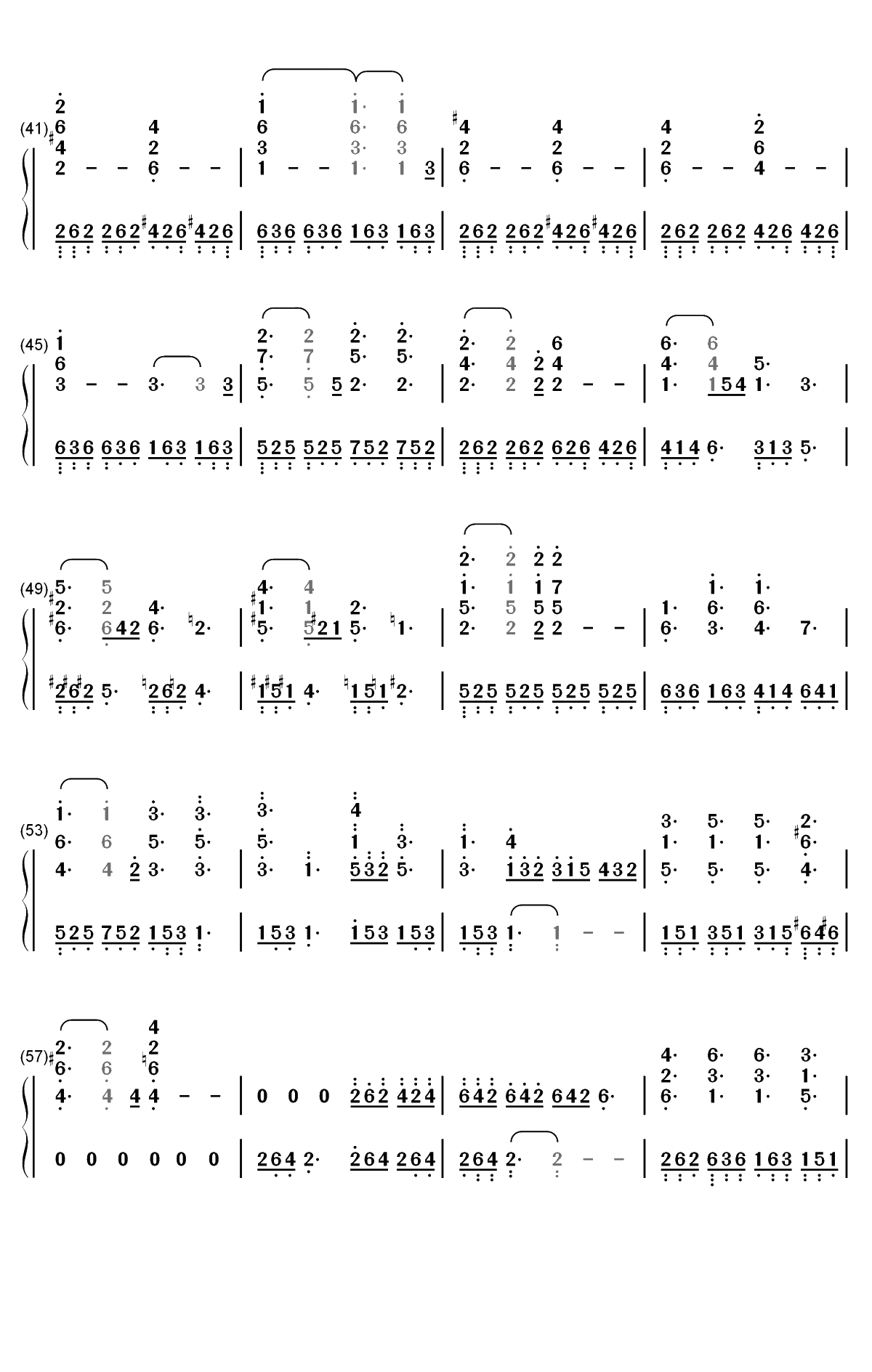 Sogno di Volare-文明6主题曲双手简谱预览3