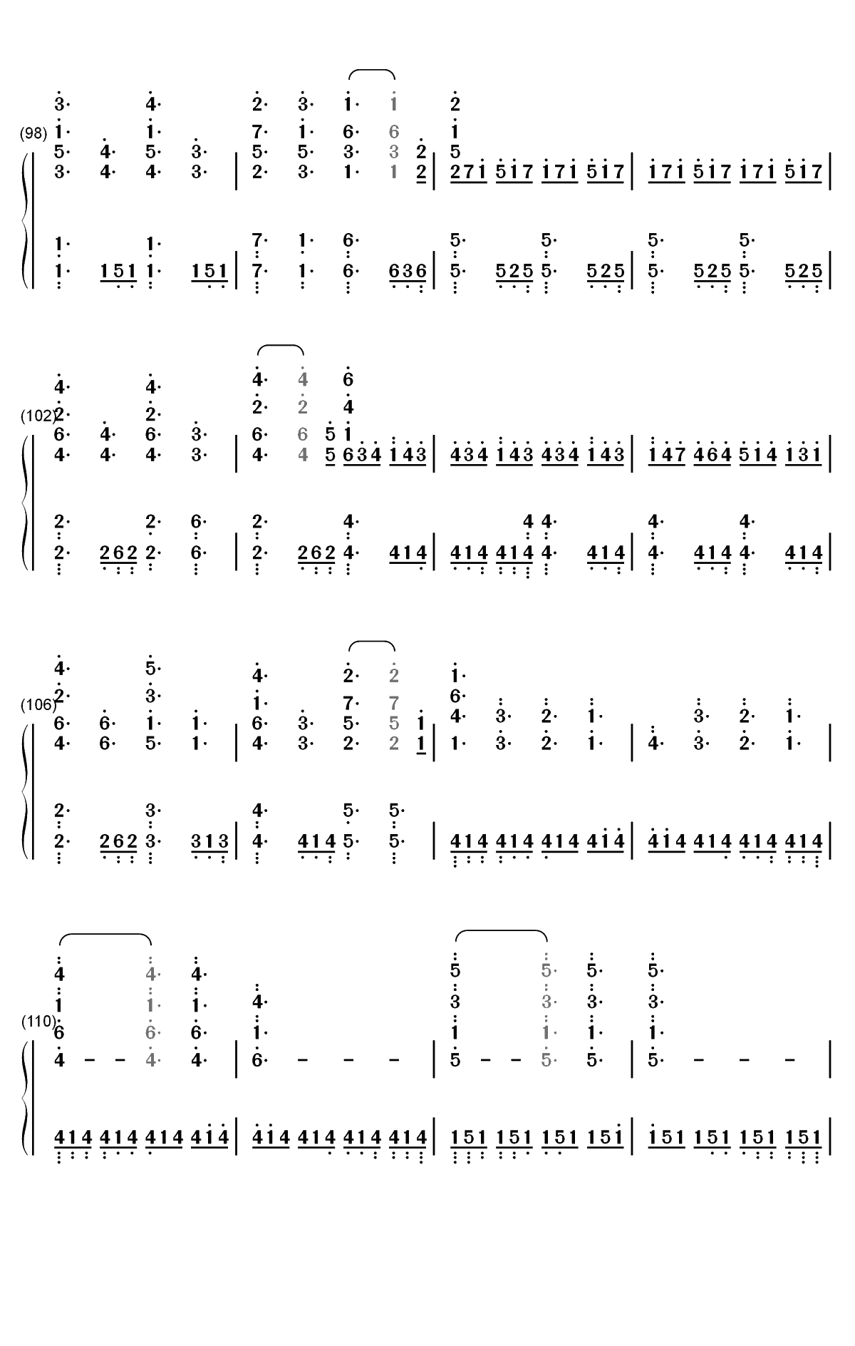 Sogno di Volare-文明6主题曲双手简谱预览6