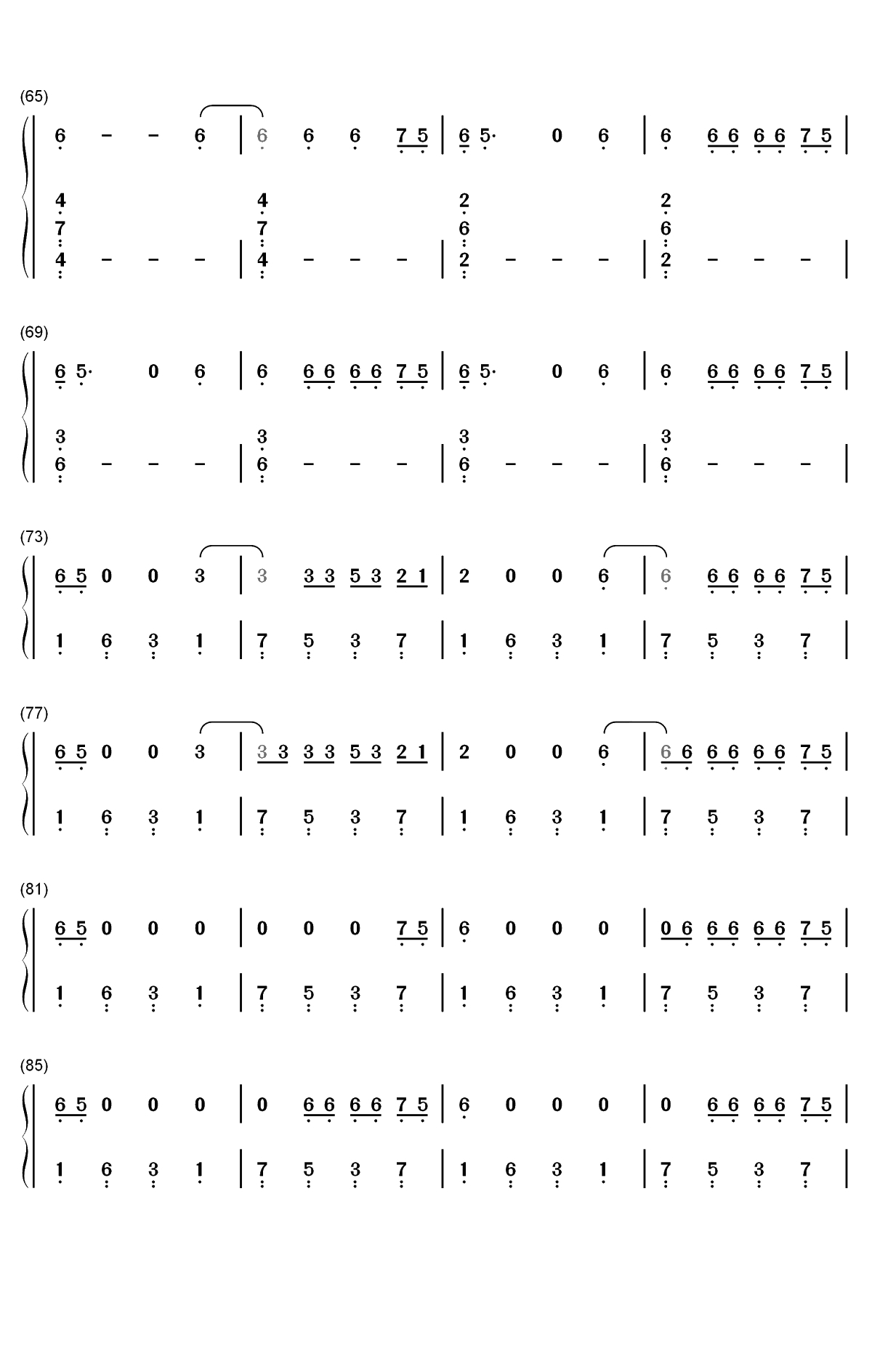 Highest In The Room-Travis Scott双手简谱预览4