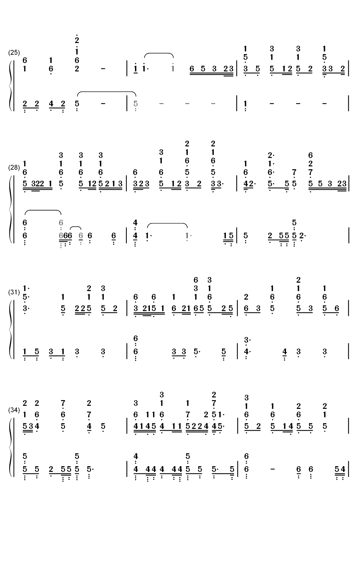 I LUV U-刘宪华双手简谱预览3