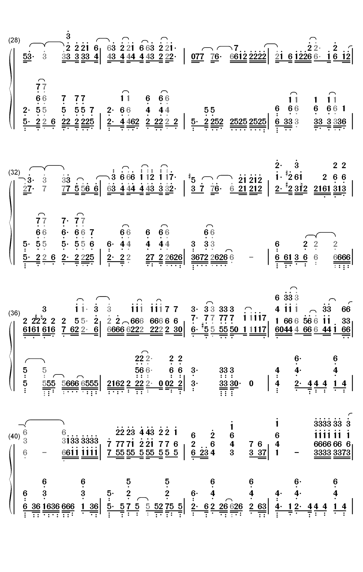 Phoenix-涅槃-LOL英雄联盟S9全球总决赛主题曲双手简谱预览3