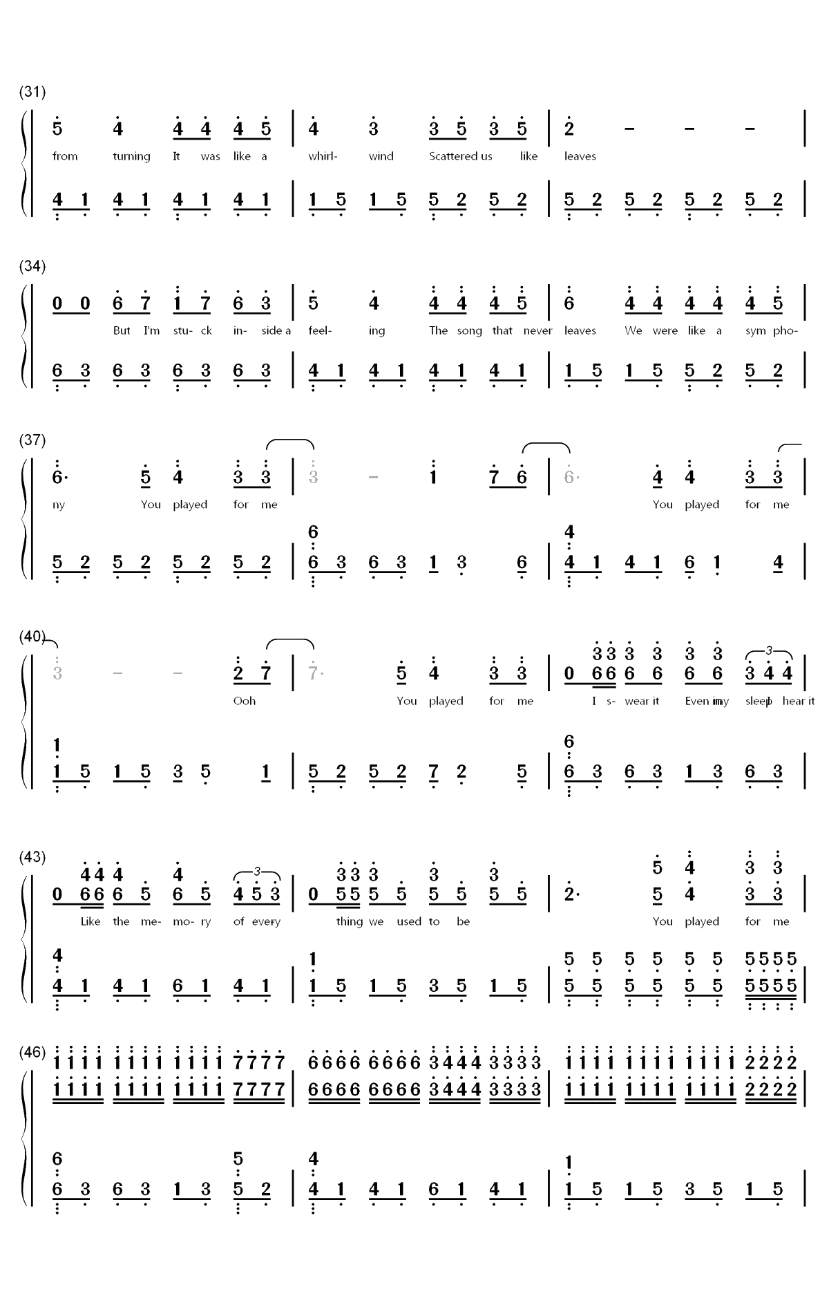 Play钢琴简谱-数字双手-K-391 Alan Walker Tungevaag Mangoo3
