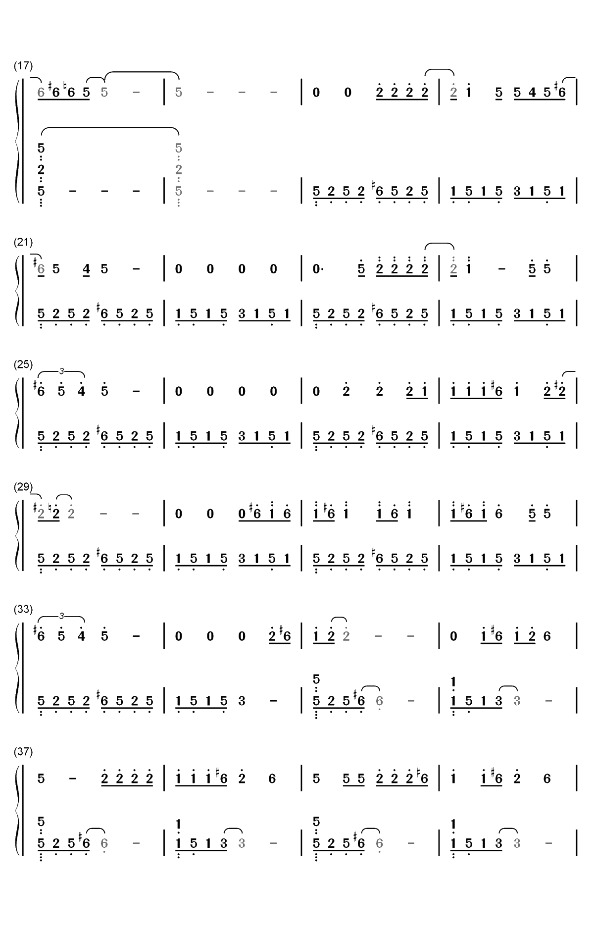 Doin Time-Lana Del Rey双手简谱预览2