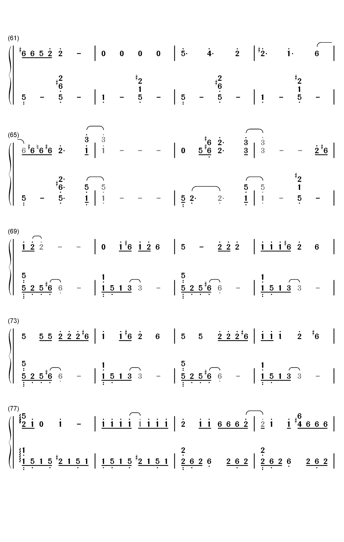 Doin Time-Lana Del Rey双手简谱预览4