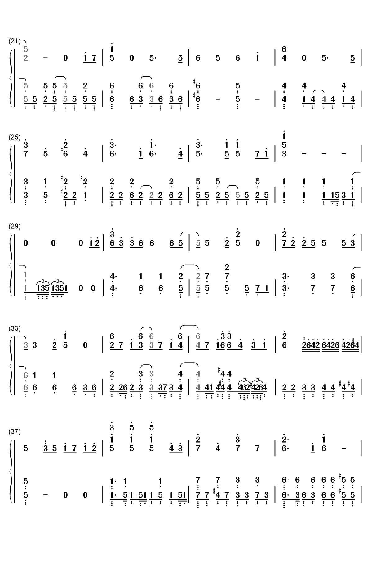 Can now Can now-我们无法一起学习第二季OP双手简谱预览2