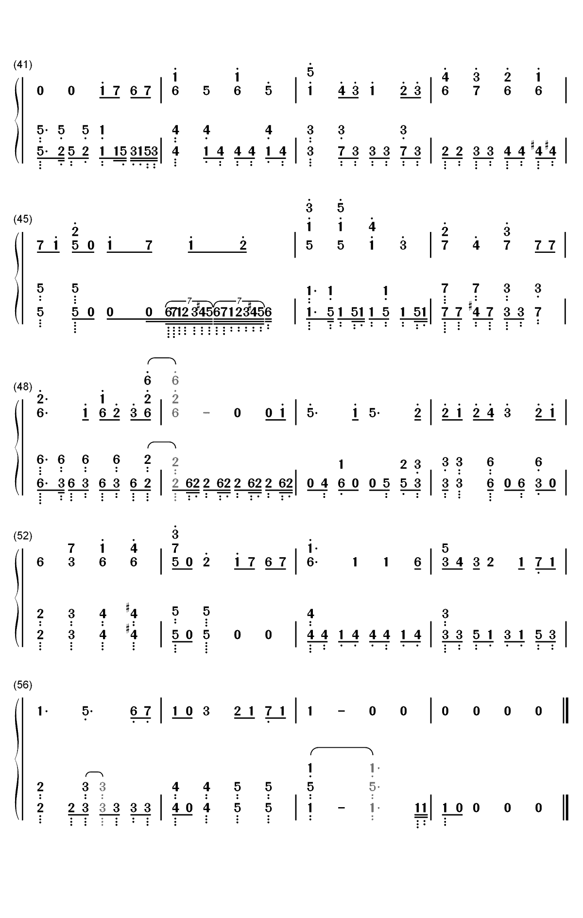 Can now Can now-我们无法一起学习第二季OP双手简谱预览3
