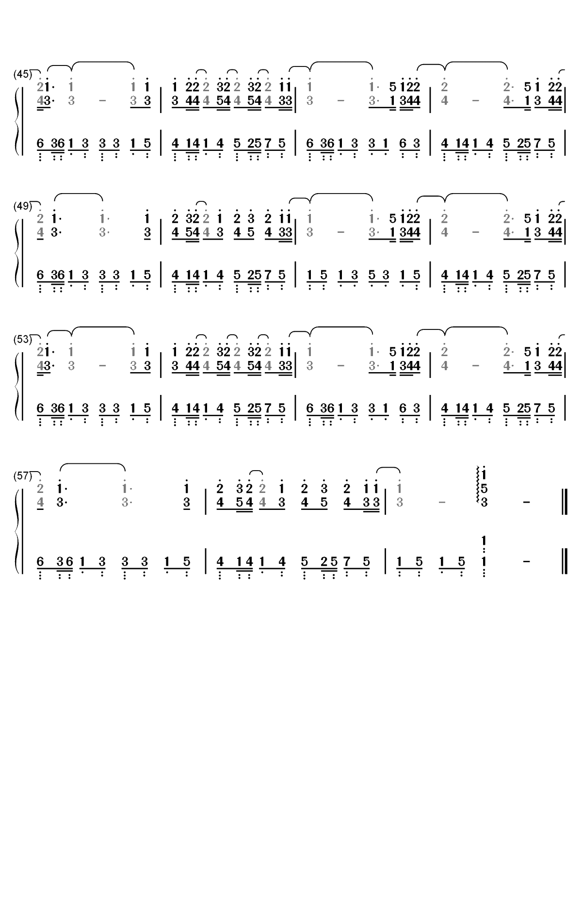 一颗星的夜-尤长靖双手简谱预览3