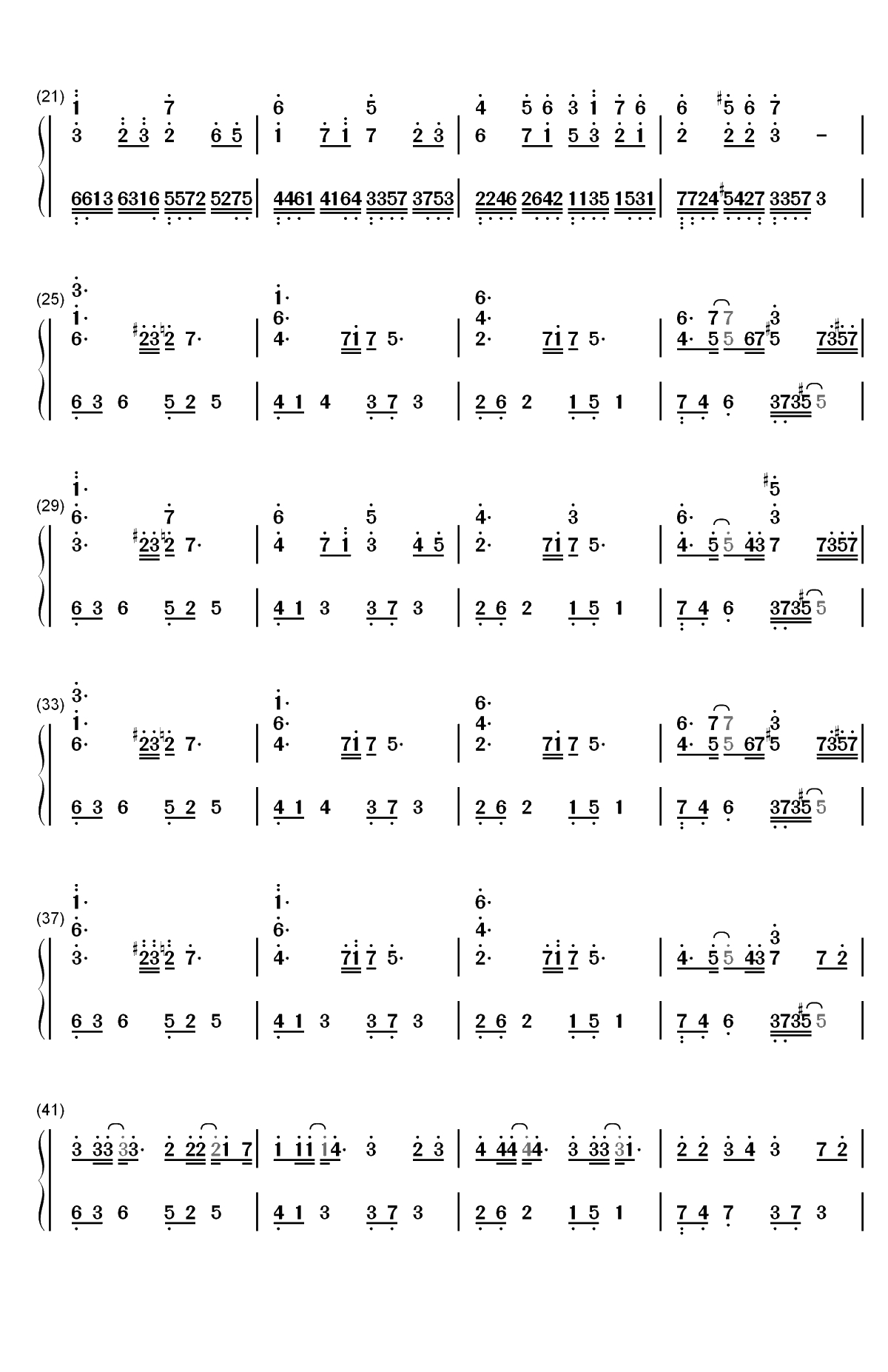 空虚沸腾-本兮双手简谱预览2