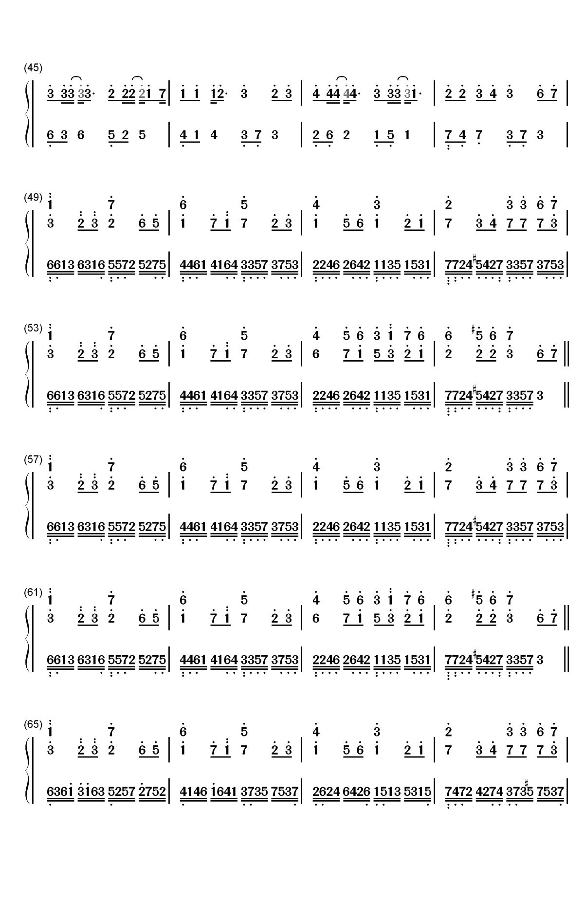 空虚沸腾-本兮双手简谱预览3