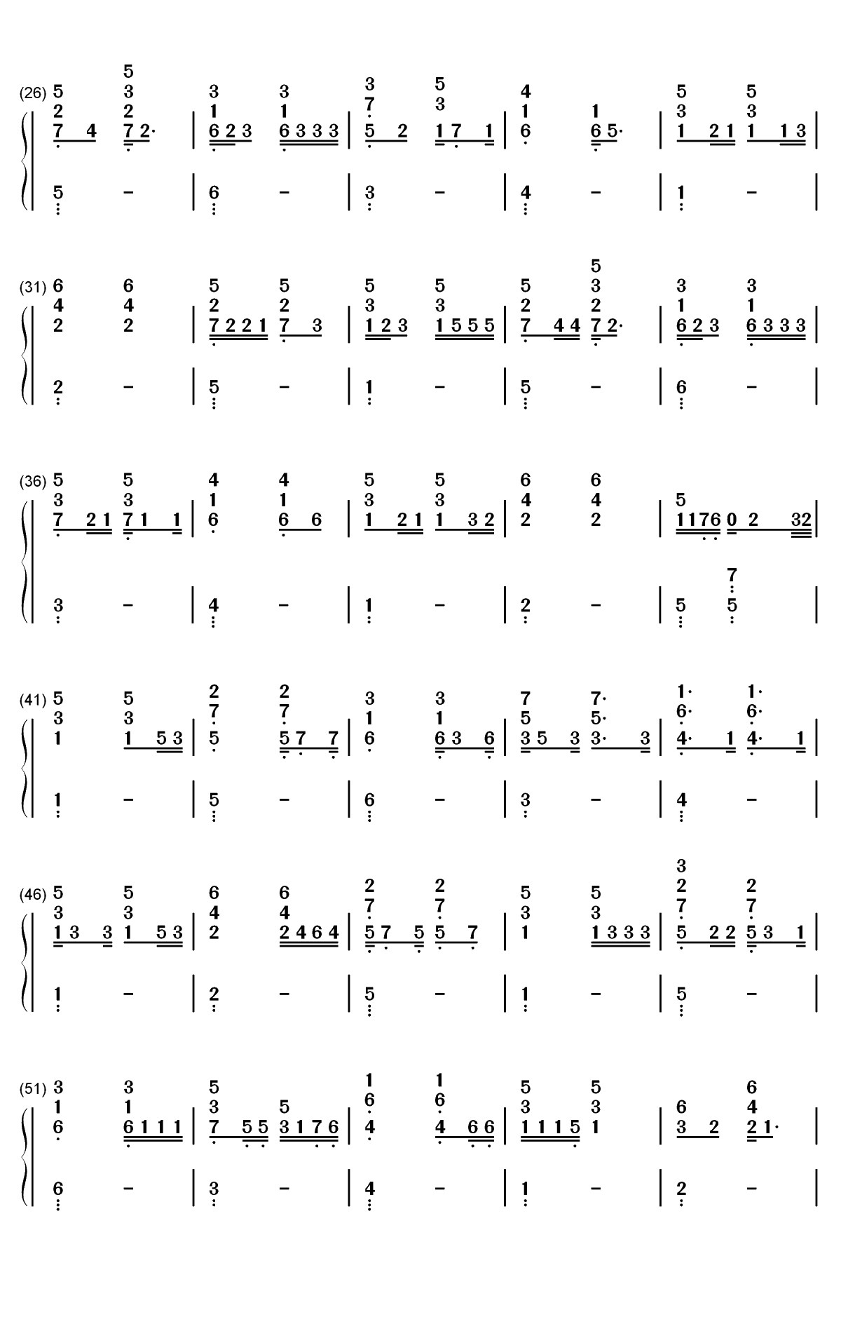 清新的小女孩-全网都在寻找的缅甸抖音神曲双手简谱预览2