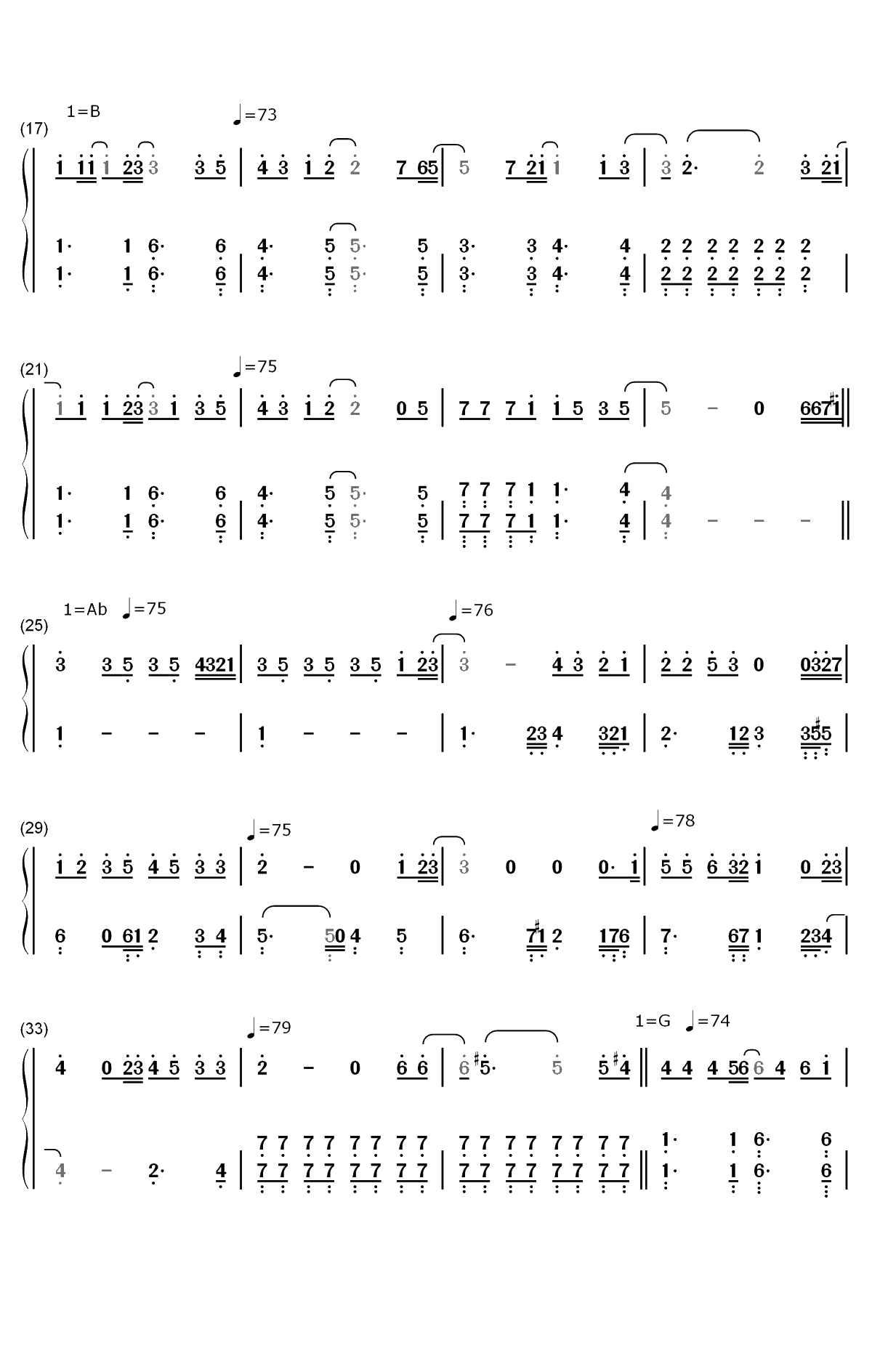 Lost in the Woods-冰雪奇缘2插曲双手简谱预览2