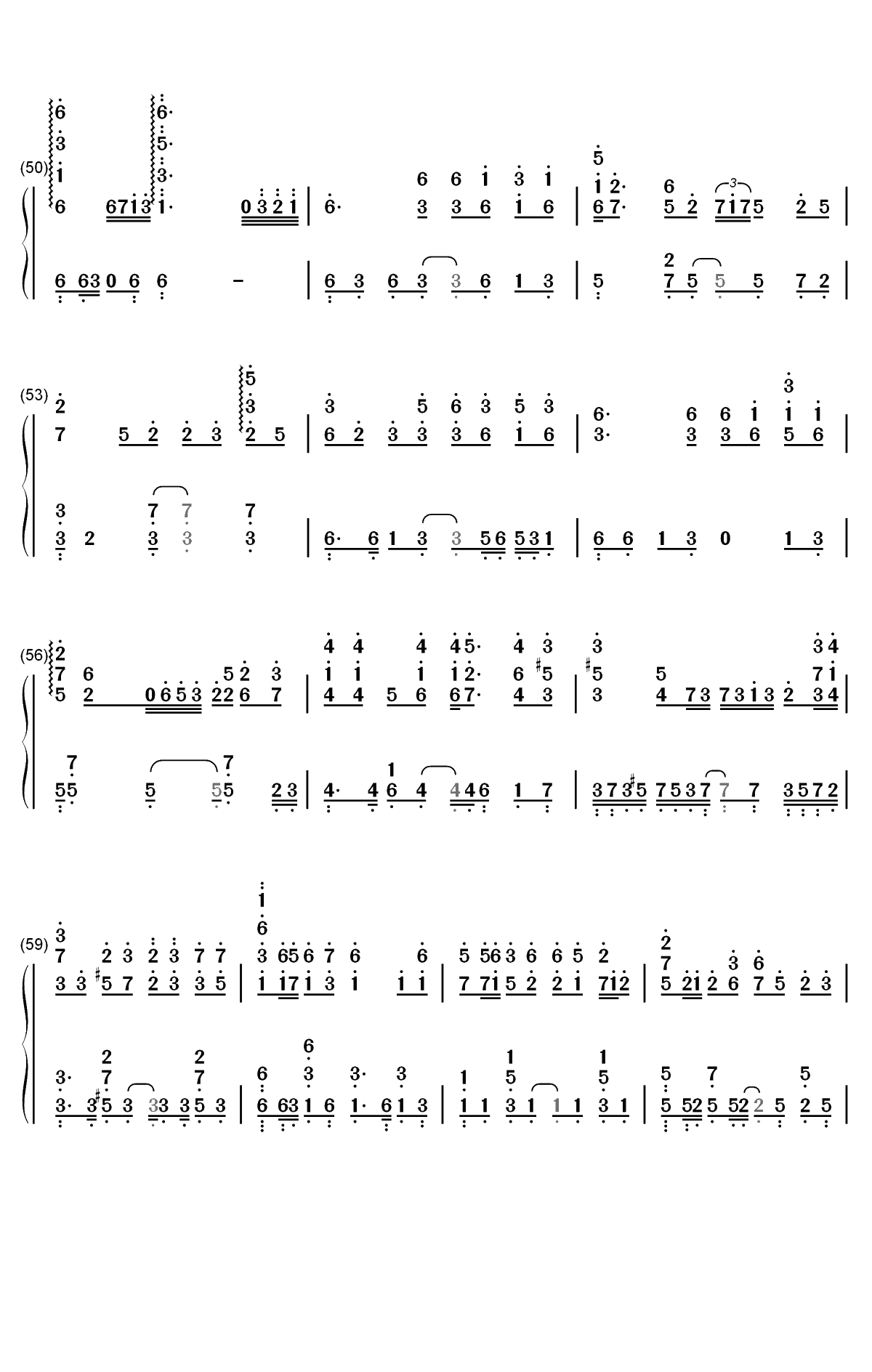 一生与你擦肩而过-情它总是让人痛梦会变得很沉重-抖音热歌双手简谱预览4