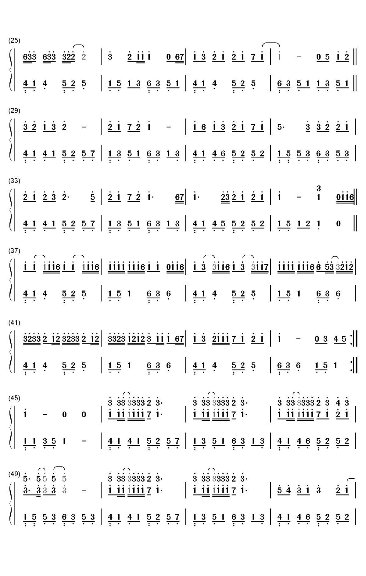 情书不包邮-后弦双手简谱预览2