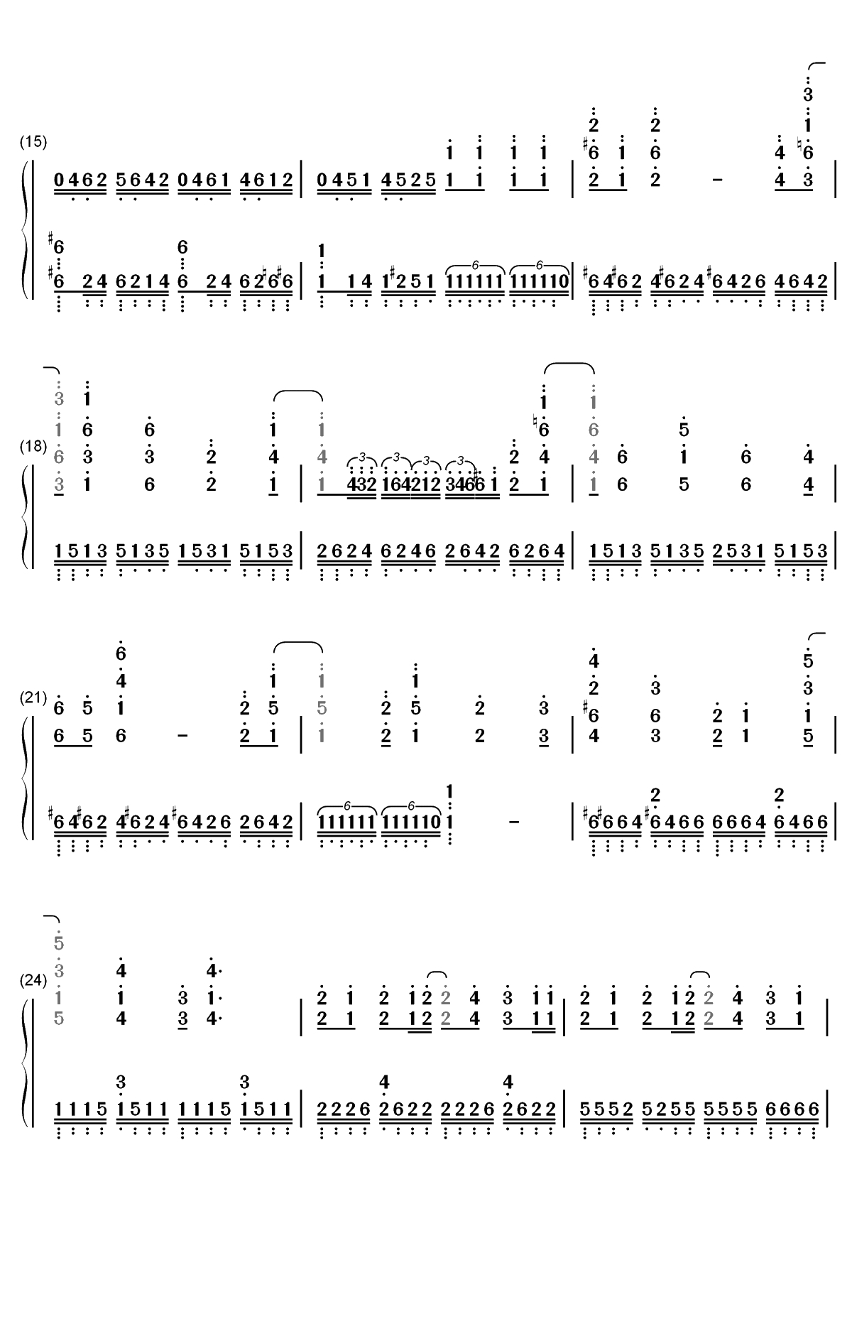 Q-vism-心理测量者第三季OP双手简谱预览2